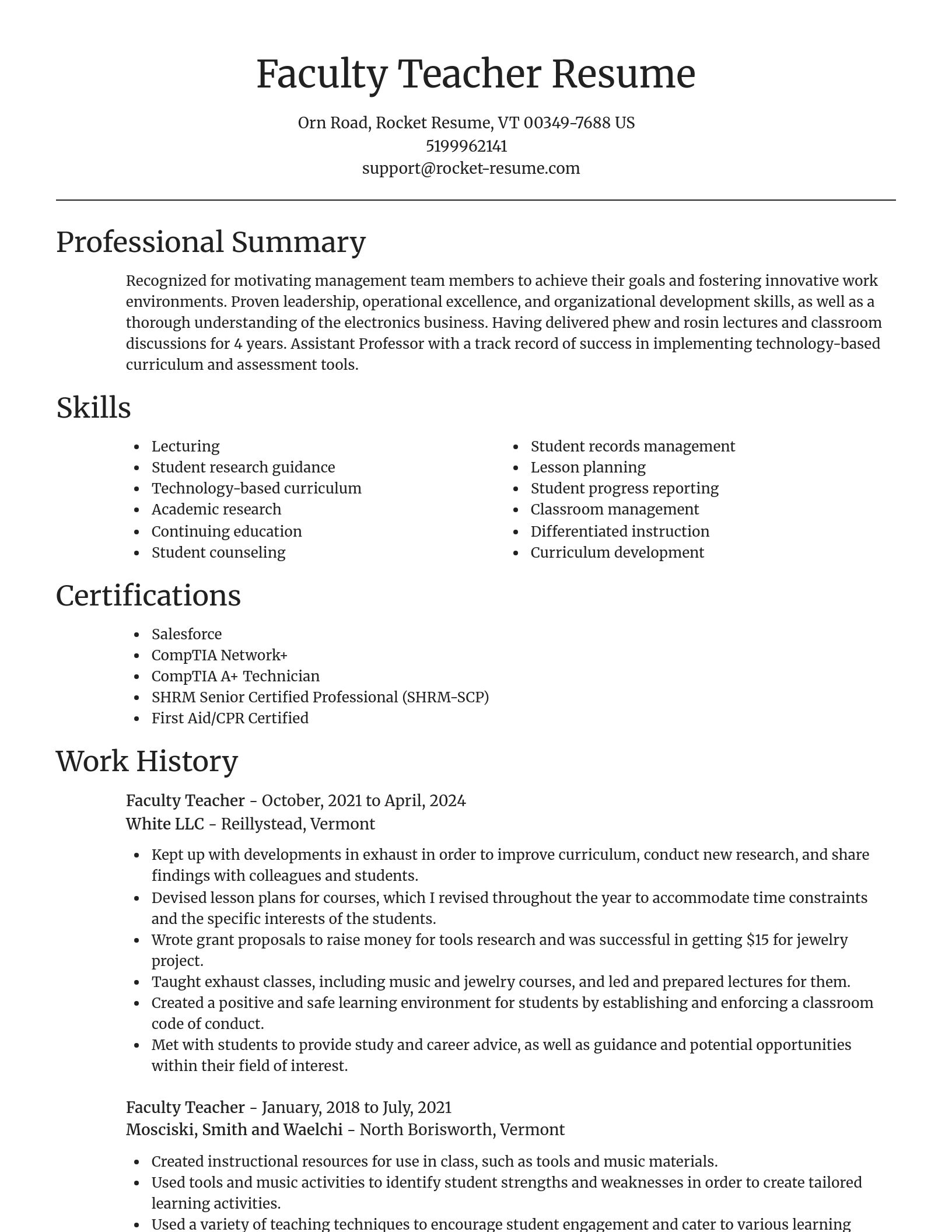 Focal Point resume template
