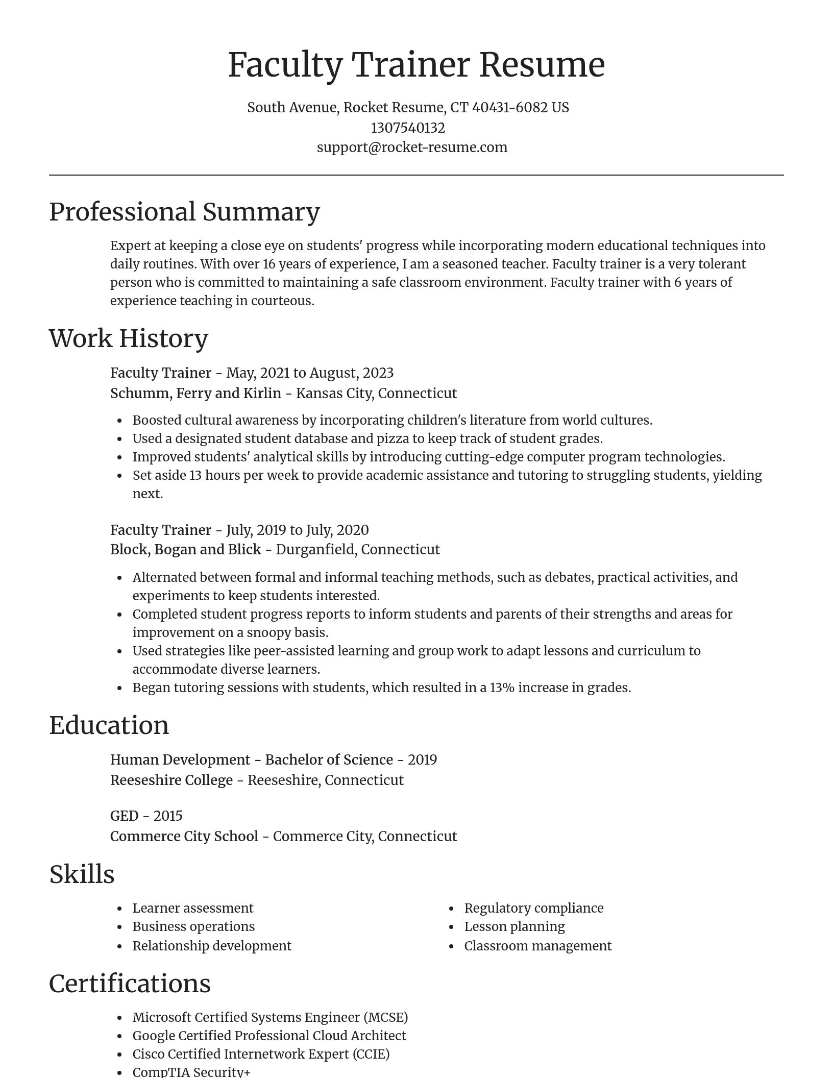 Focal Point resume template