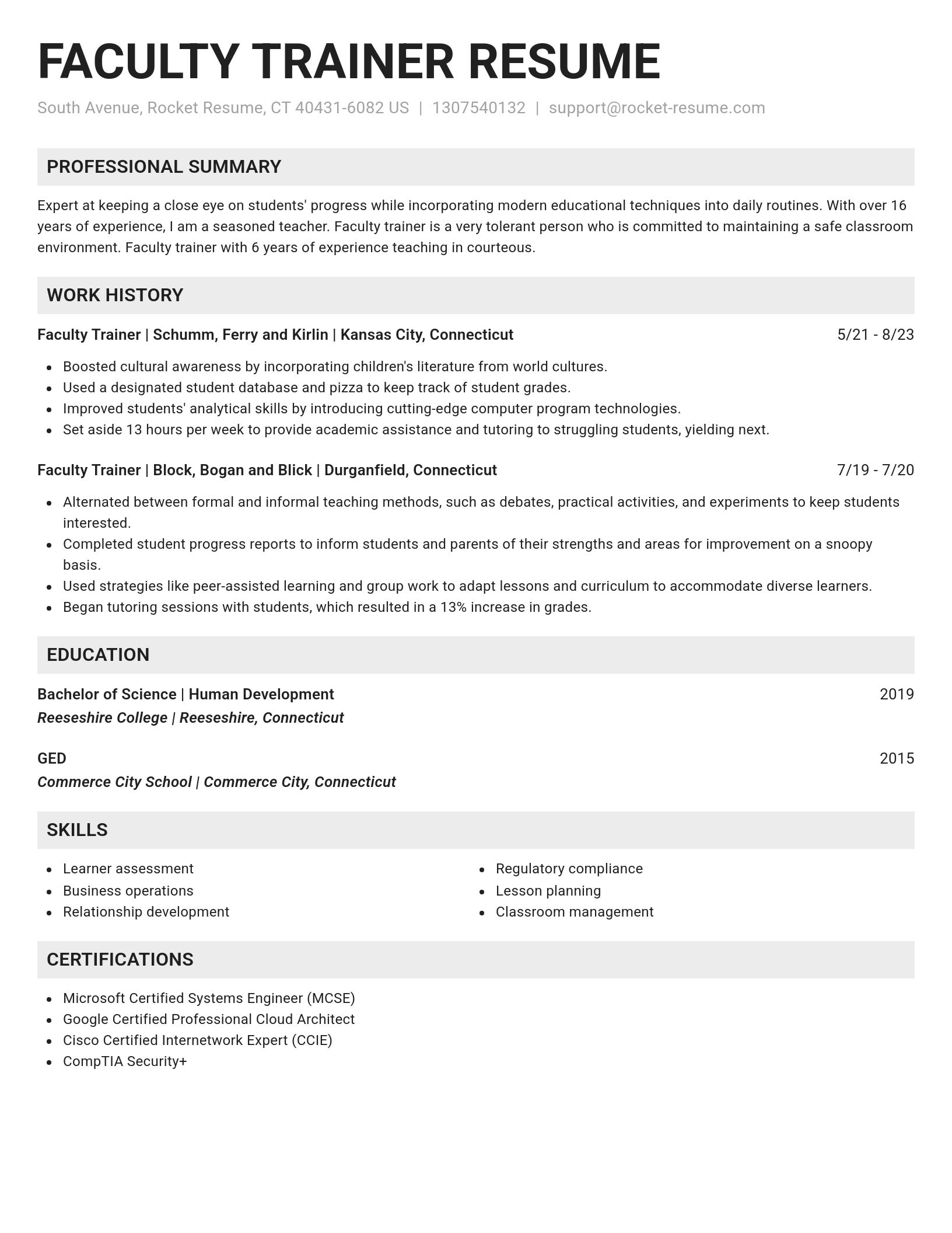 Genius resume template
