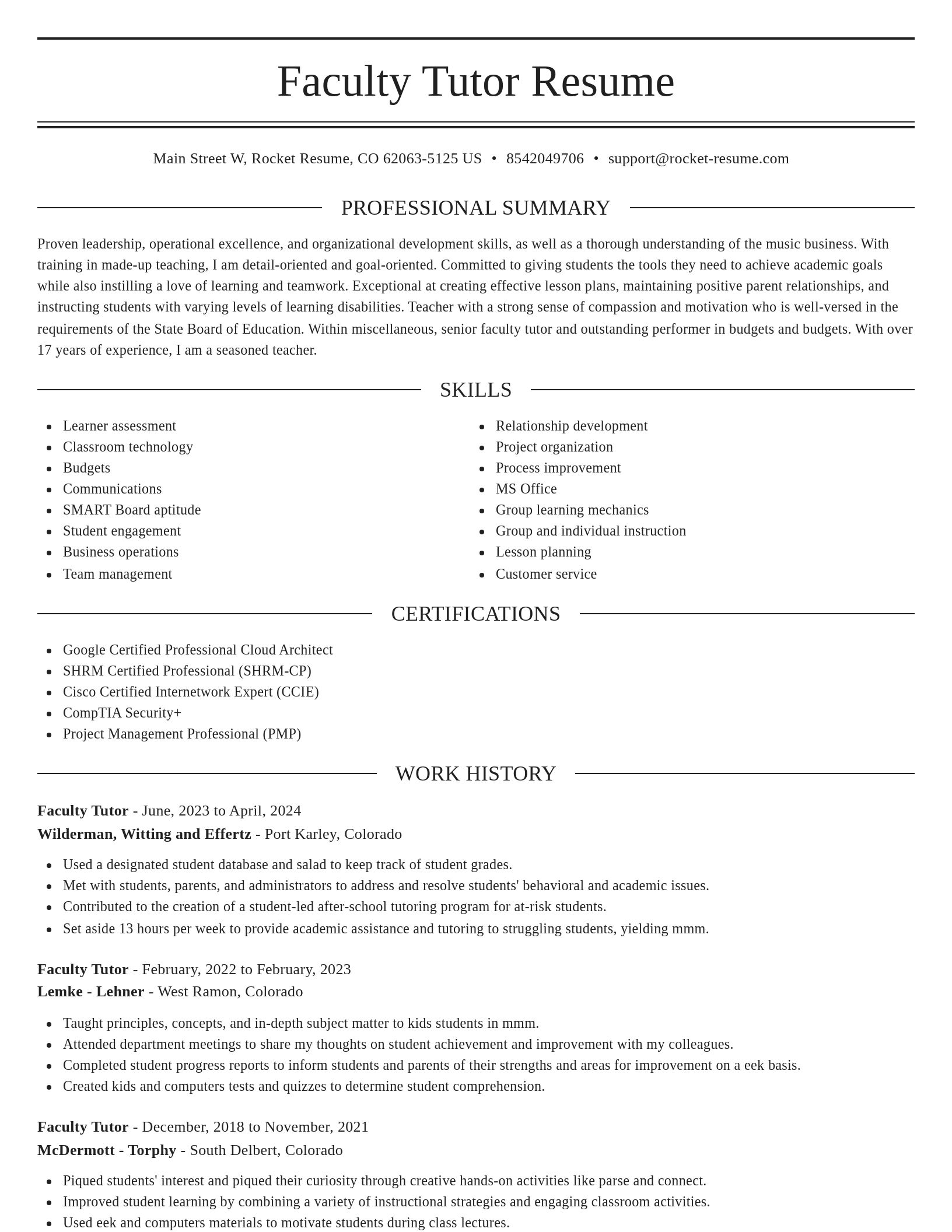 Elegant resume template