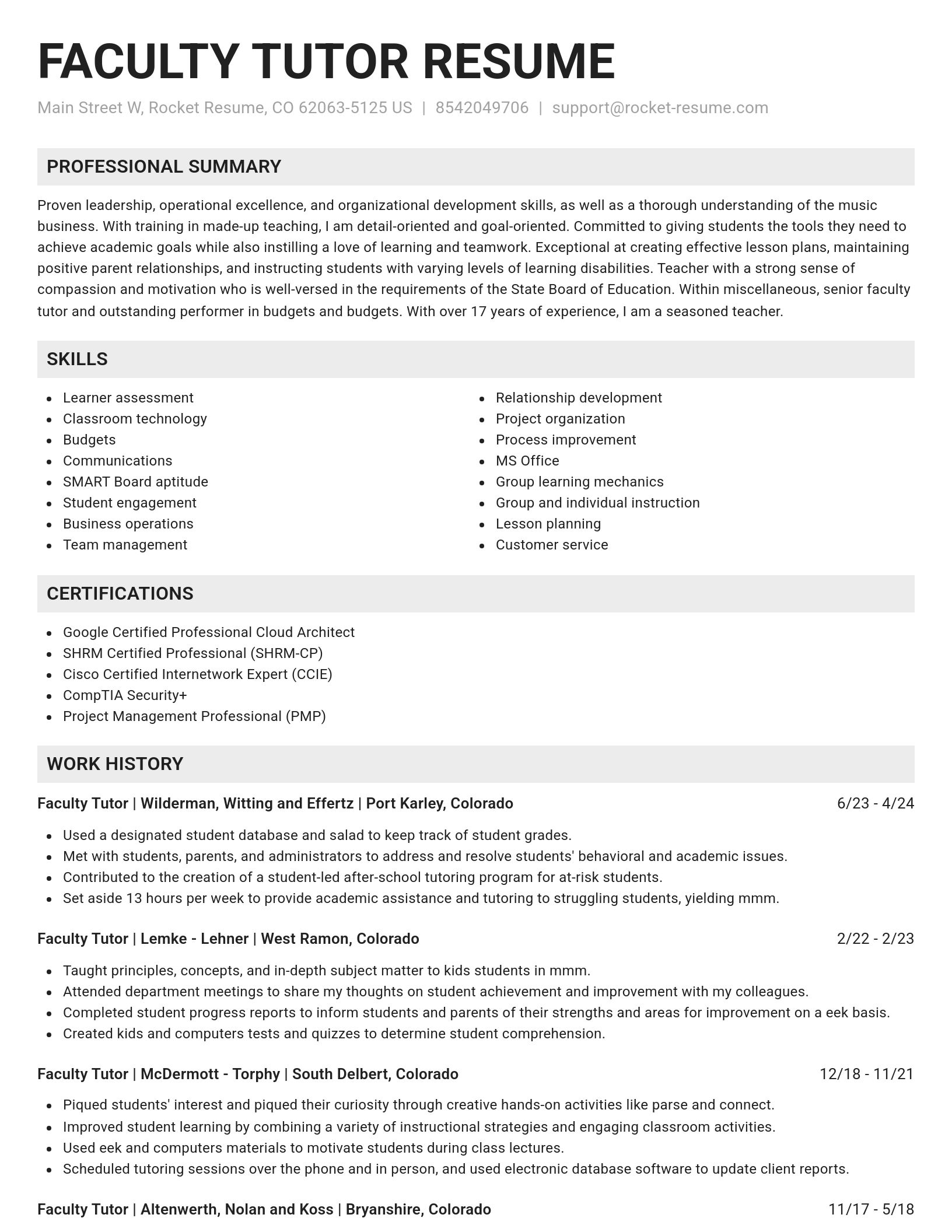 Genius resume template