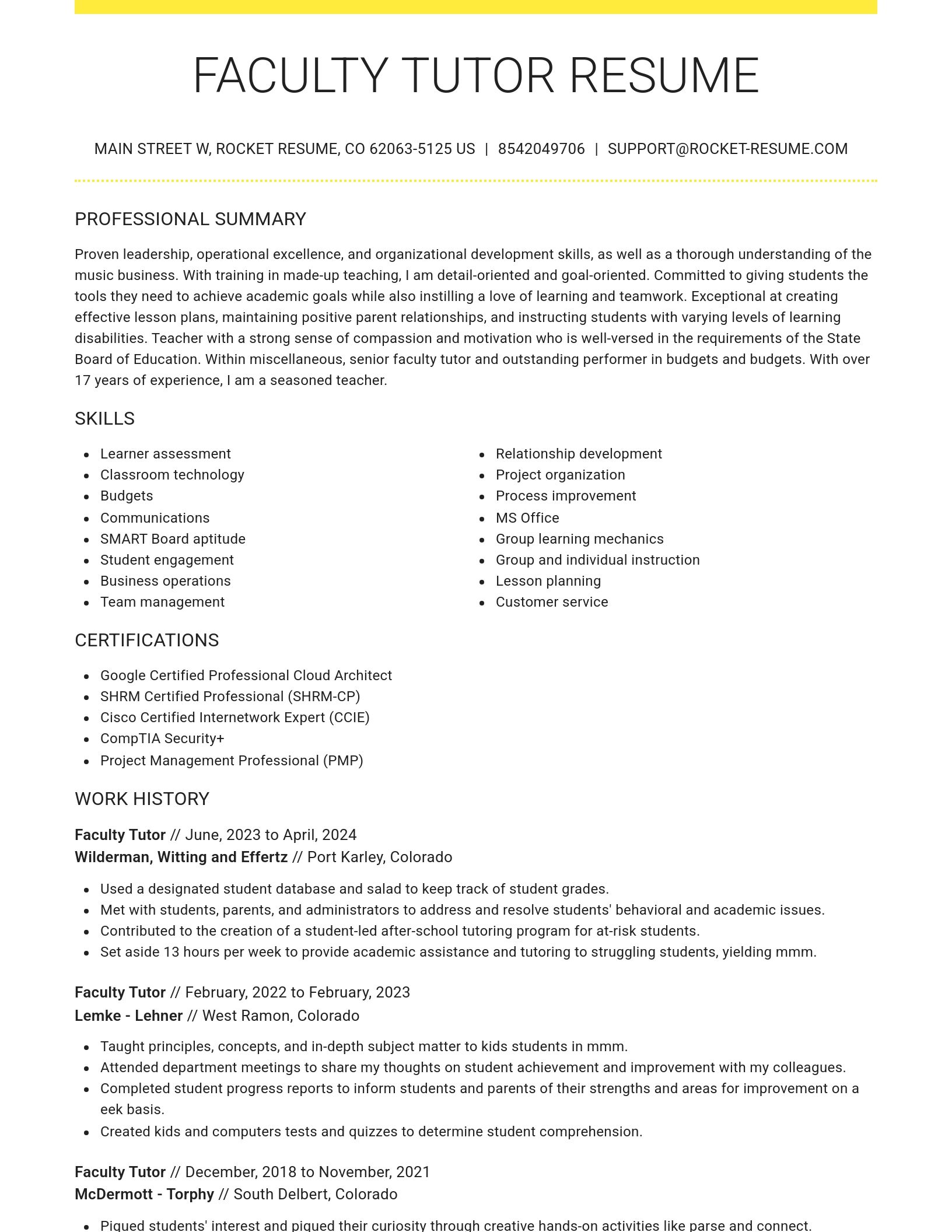 Grand resume template
