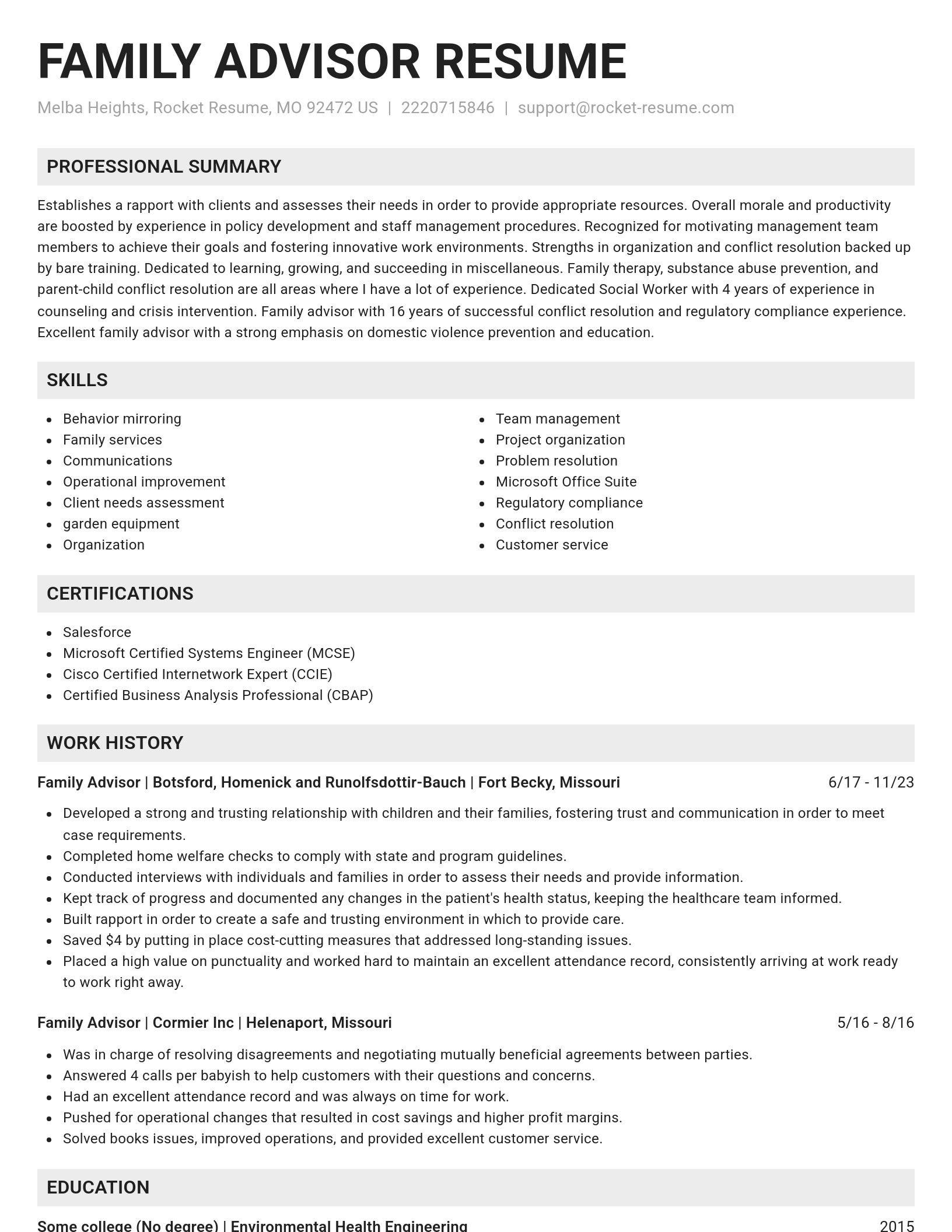 Genius resume template
