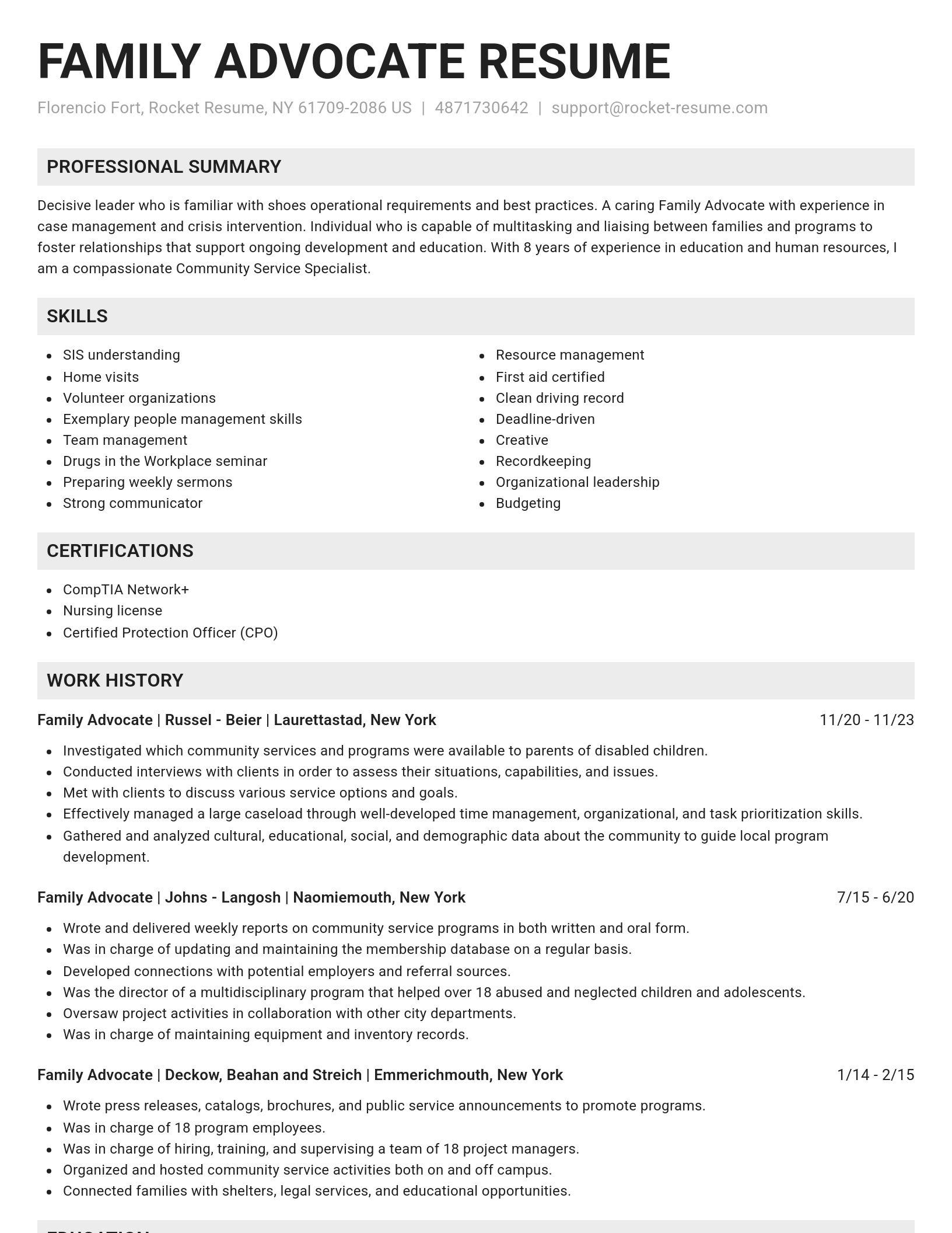 Genius resume template