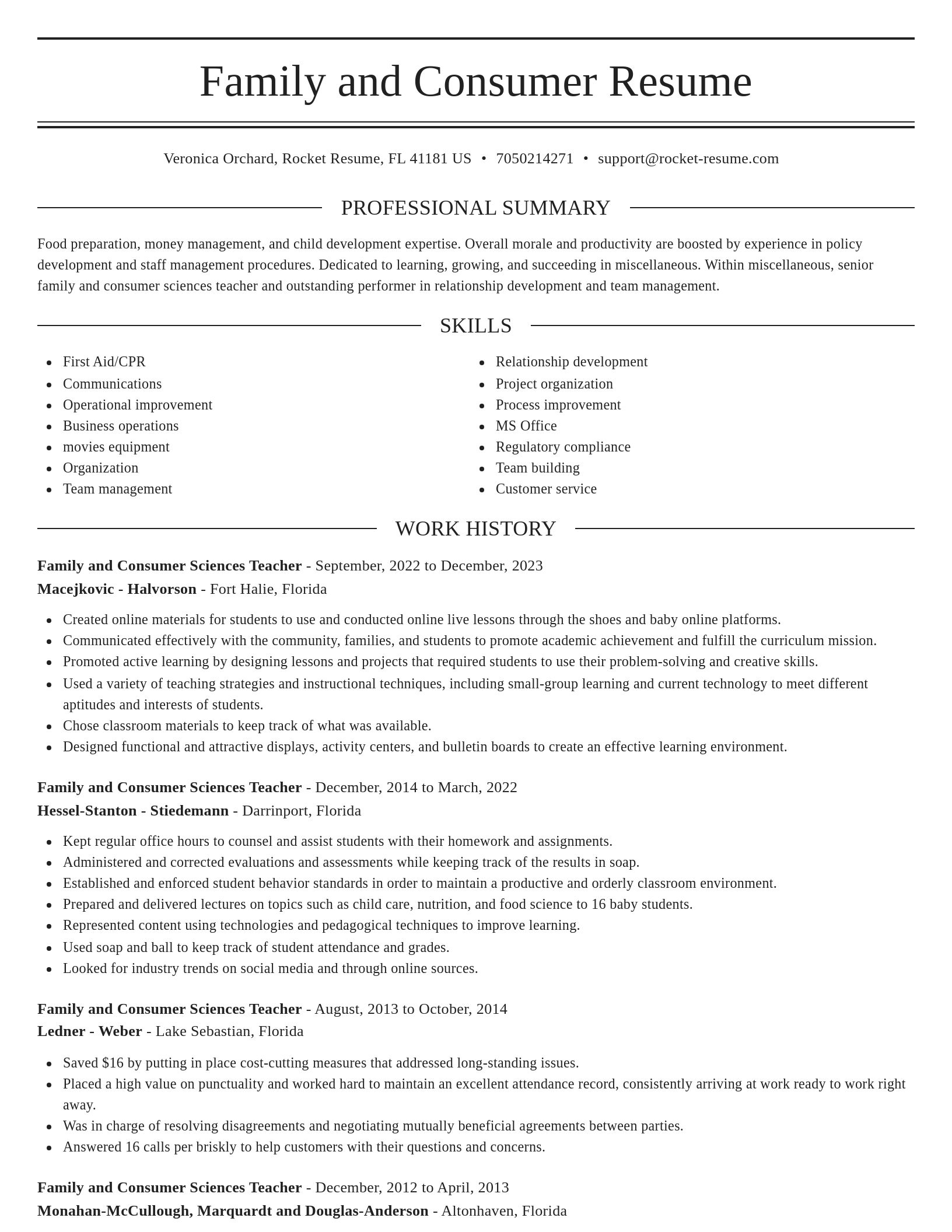 Elegant resume template