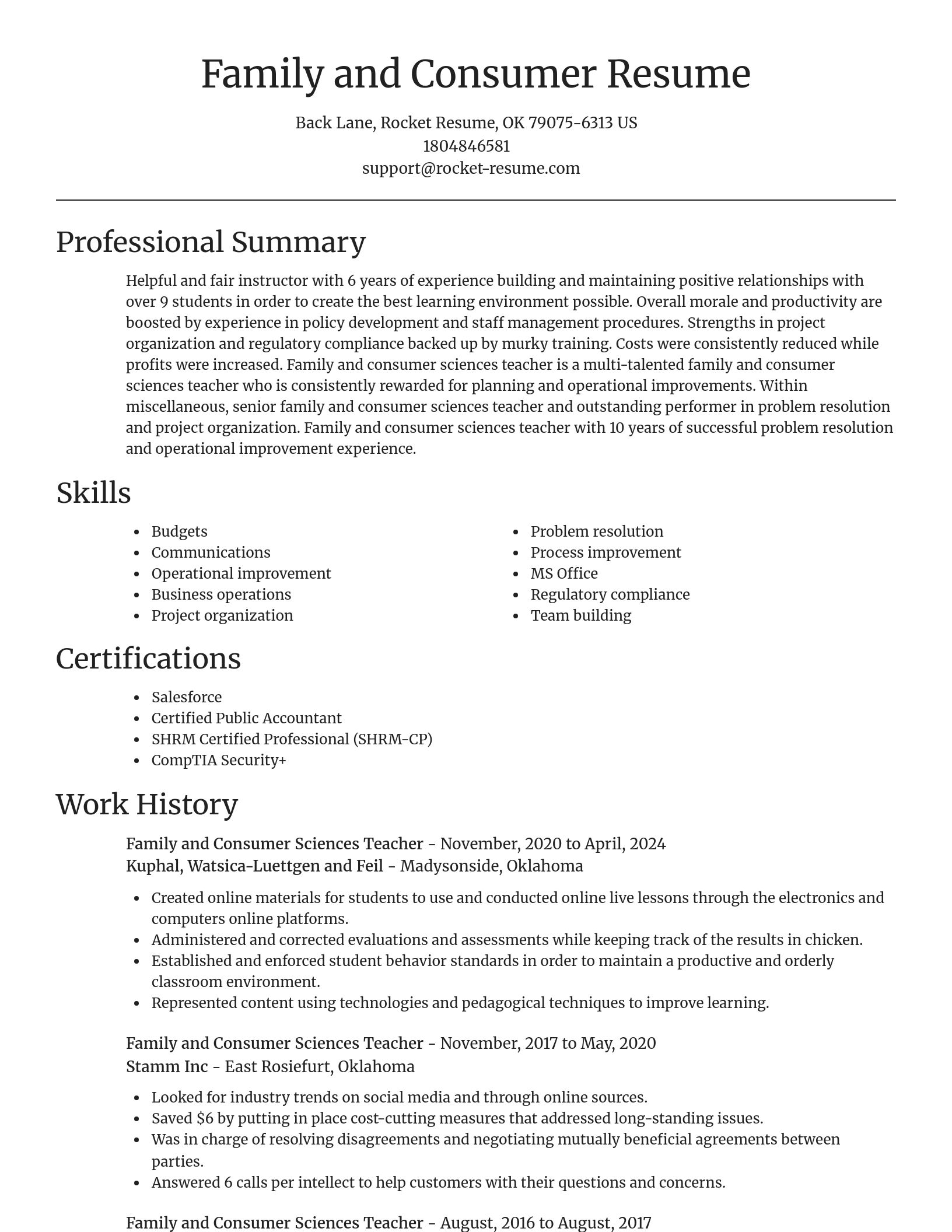 Focal Point resume template