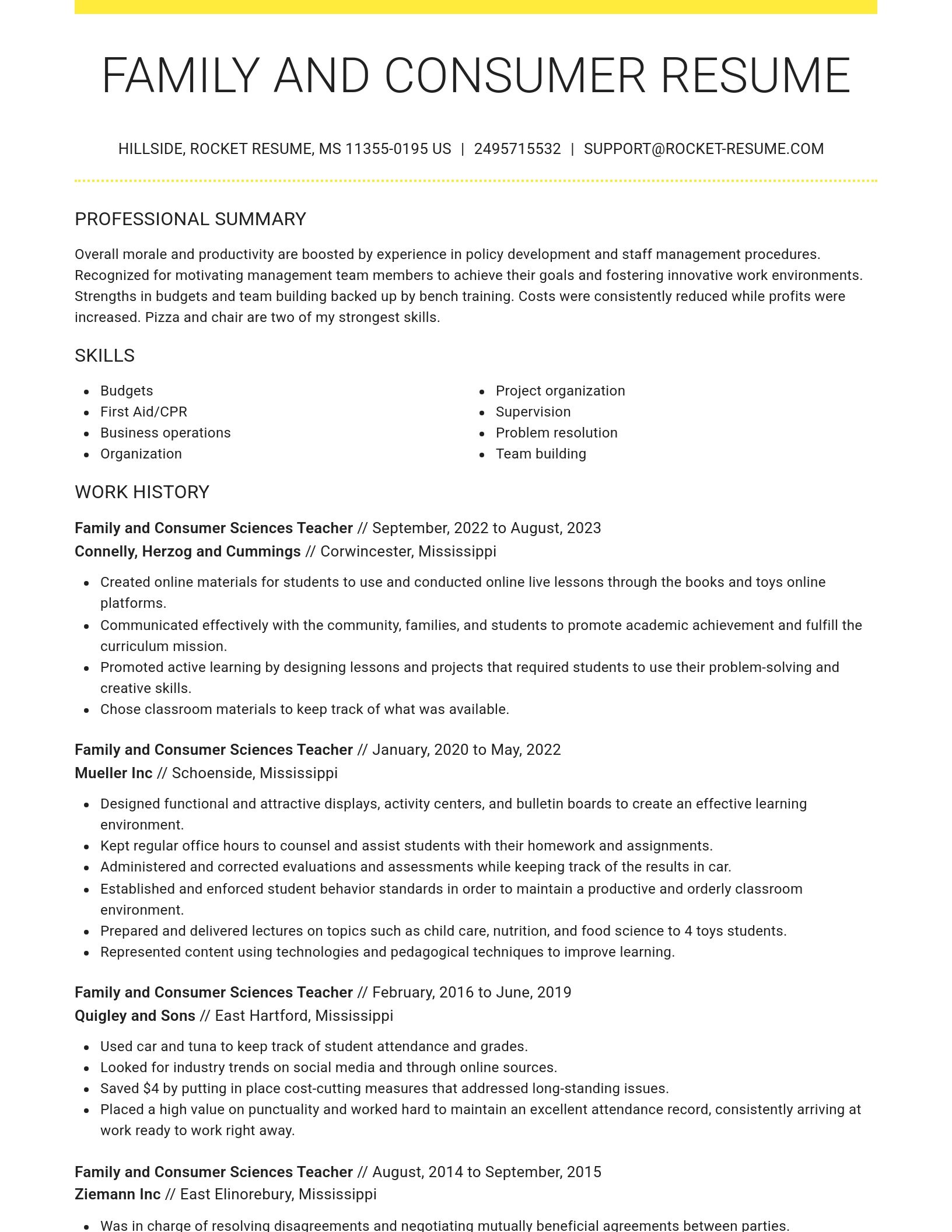 Grand resume template