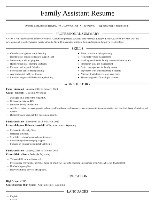 Elegant resume template