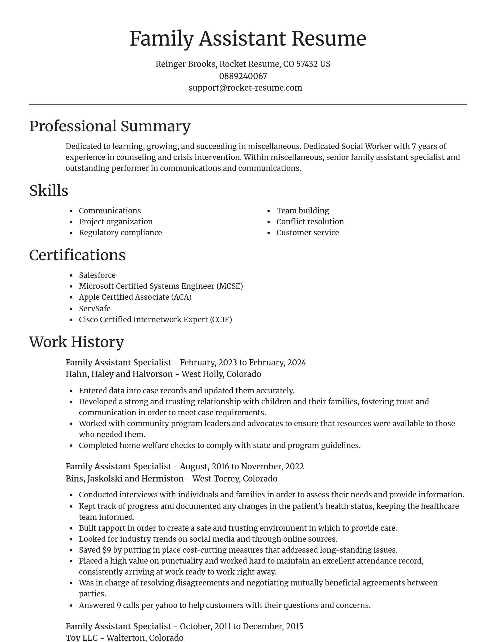 Focal Point resume template