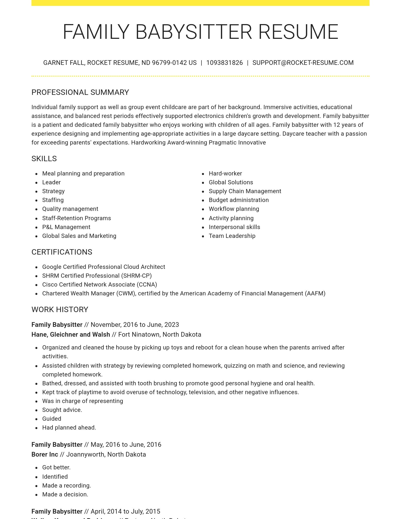 Grand resume template