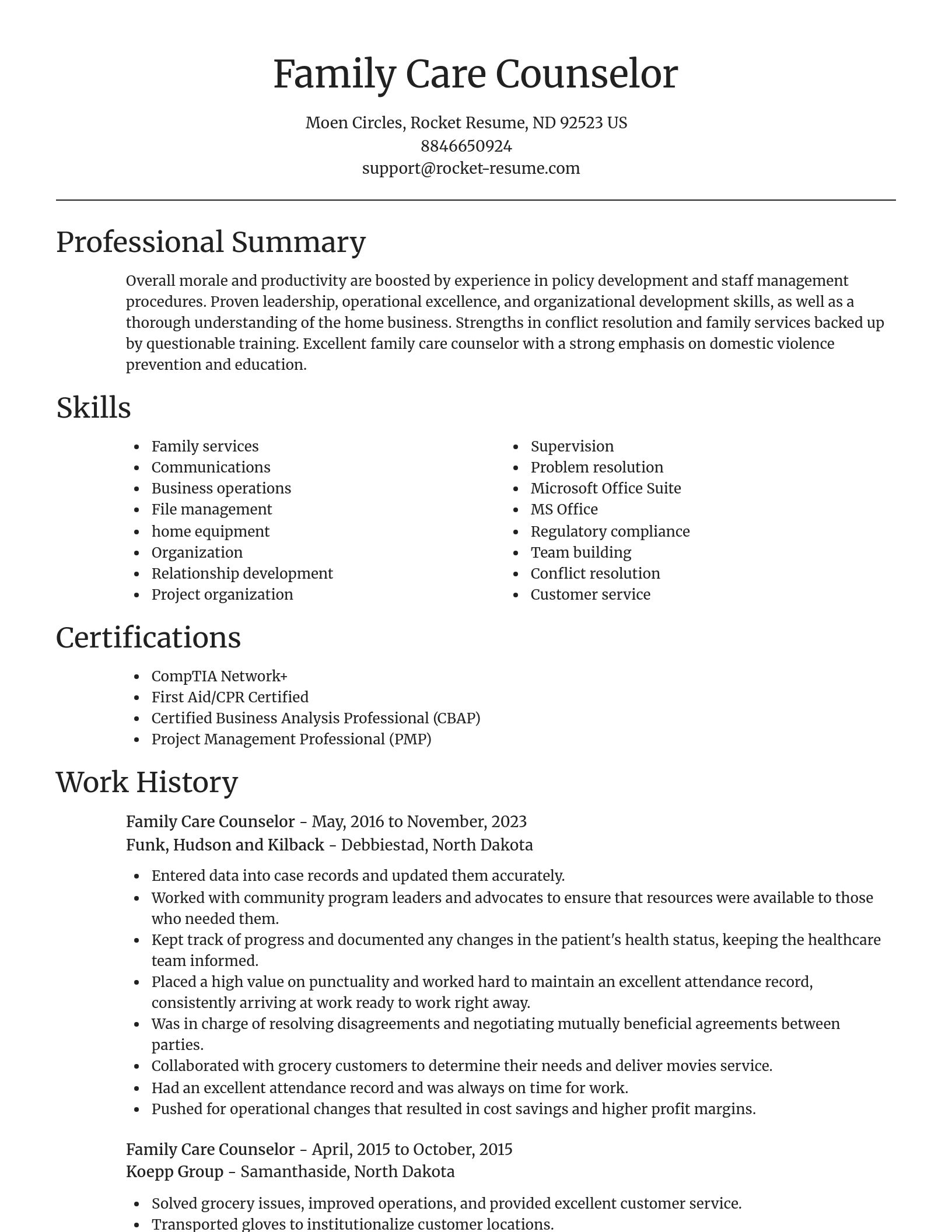 Focal Point resume template