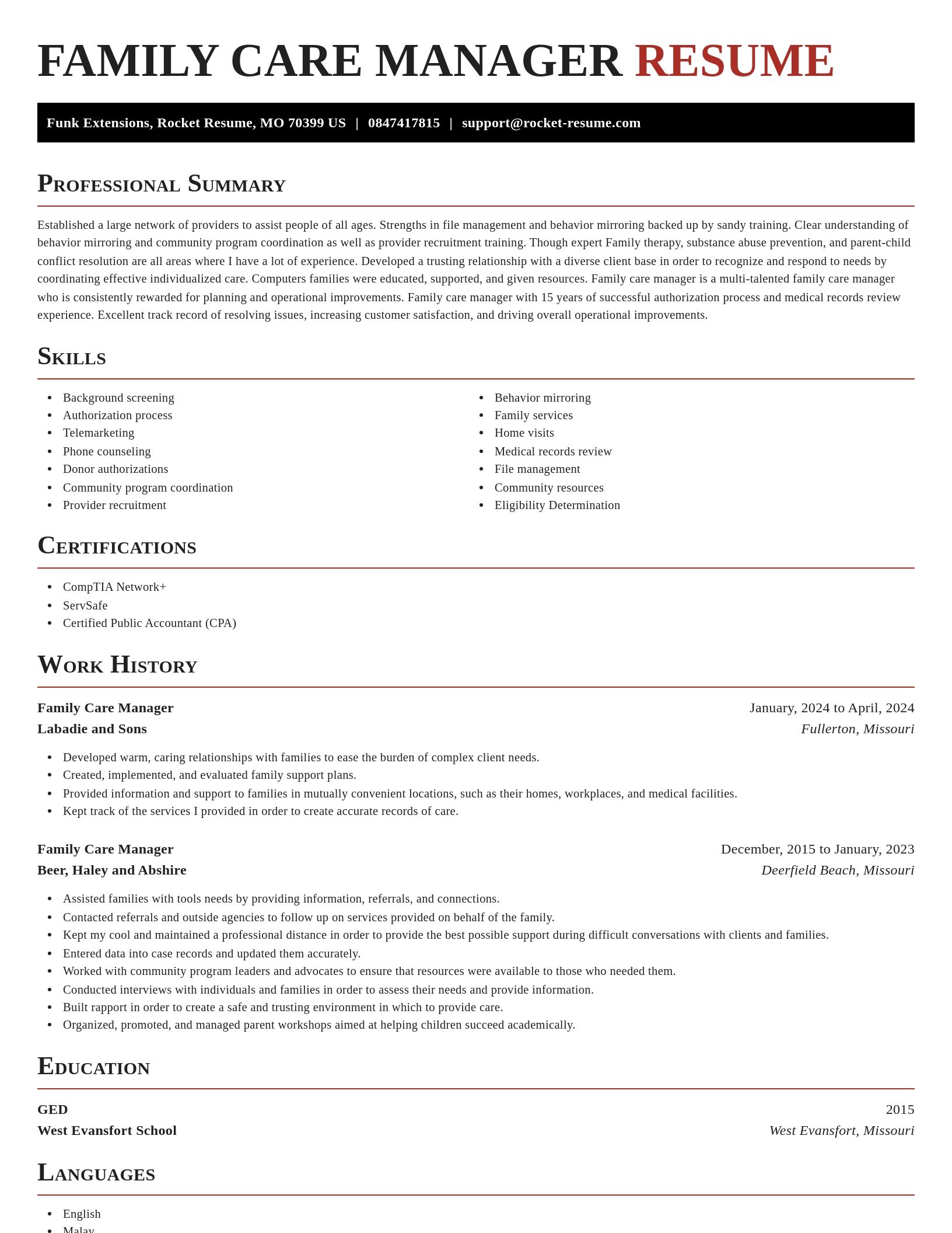 Exquisite resume template