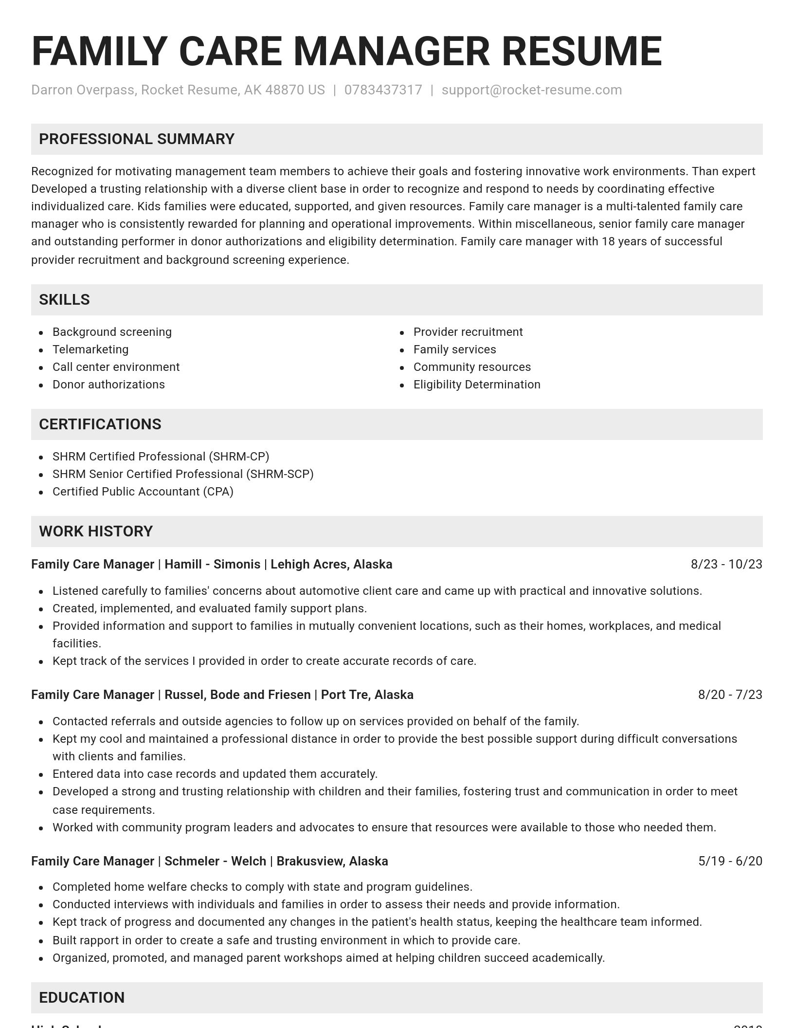 Genius resume template