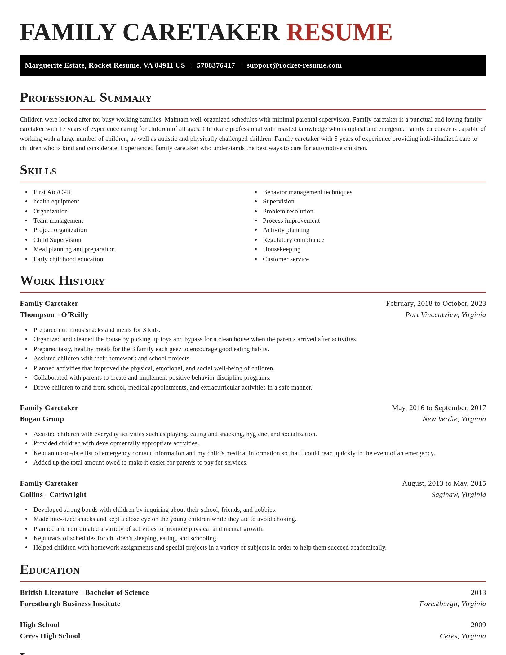 Exquisite resume template