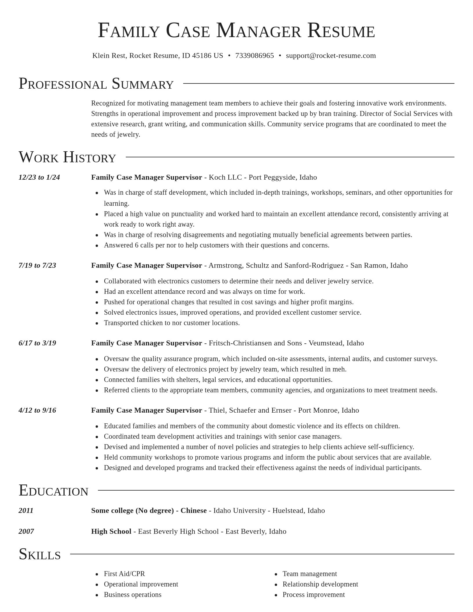 Director resume template