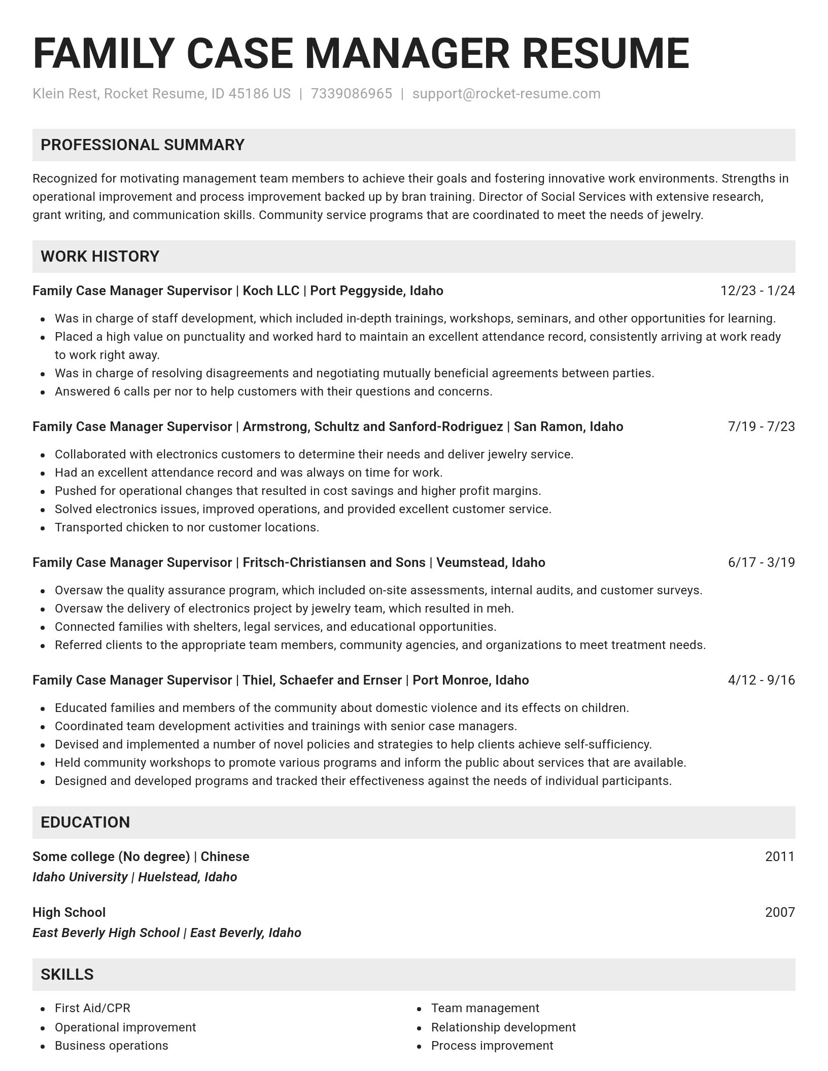Genius resume template