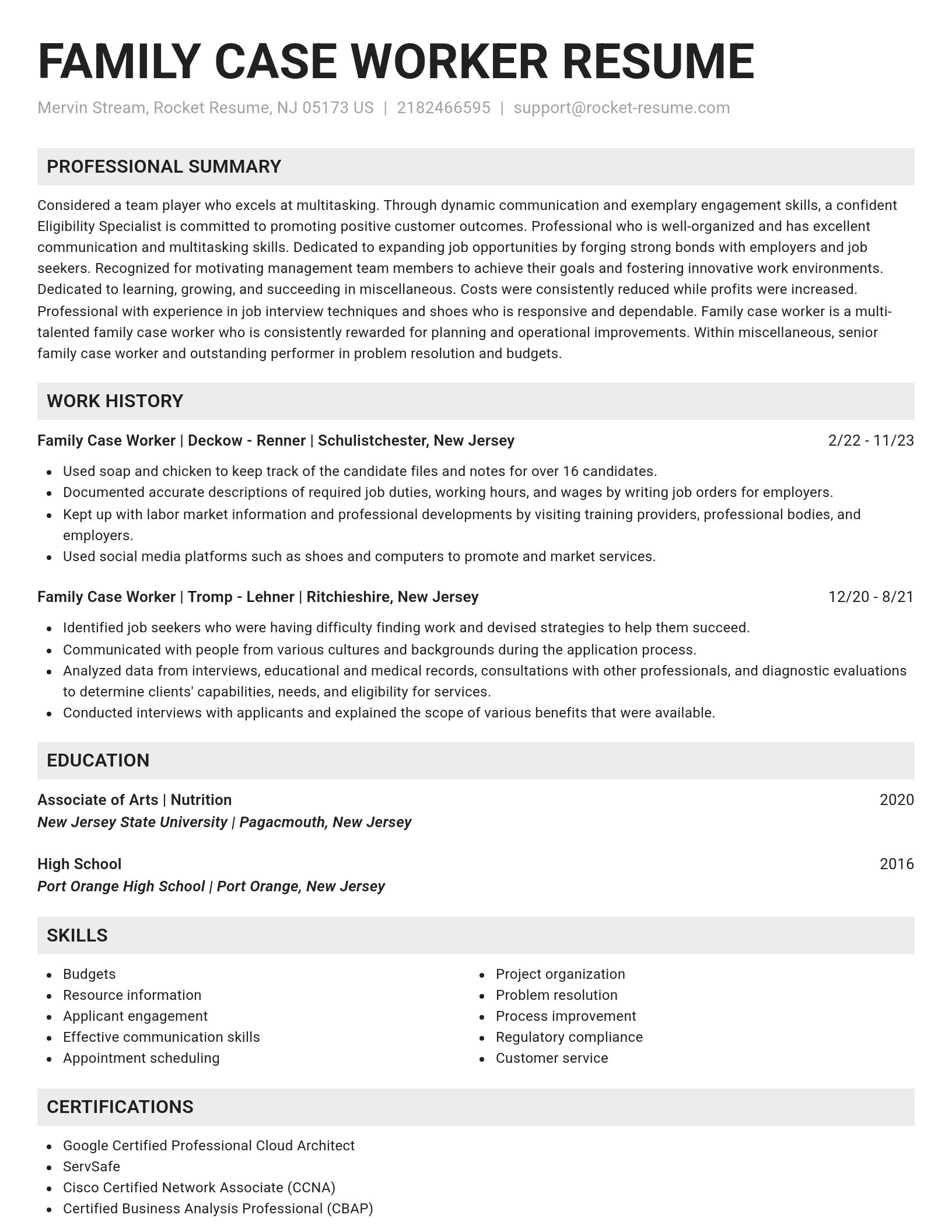 Genius resume template