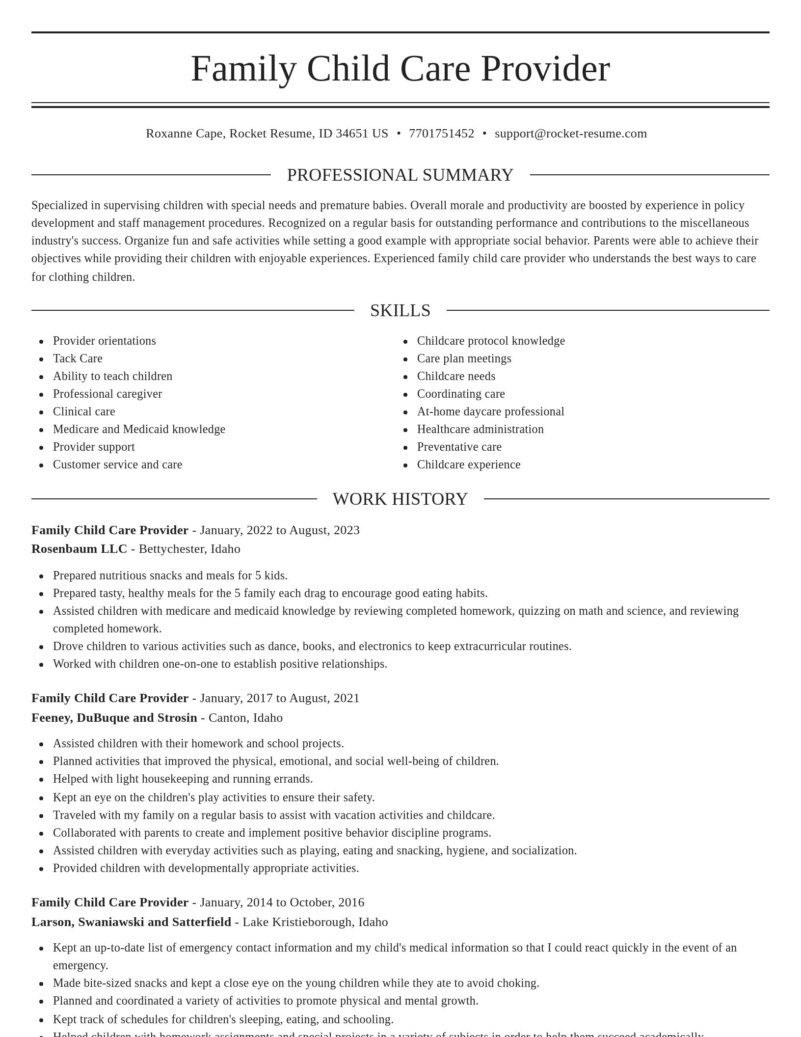 Elegant resume template