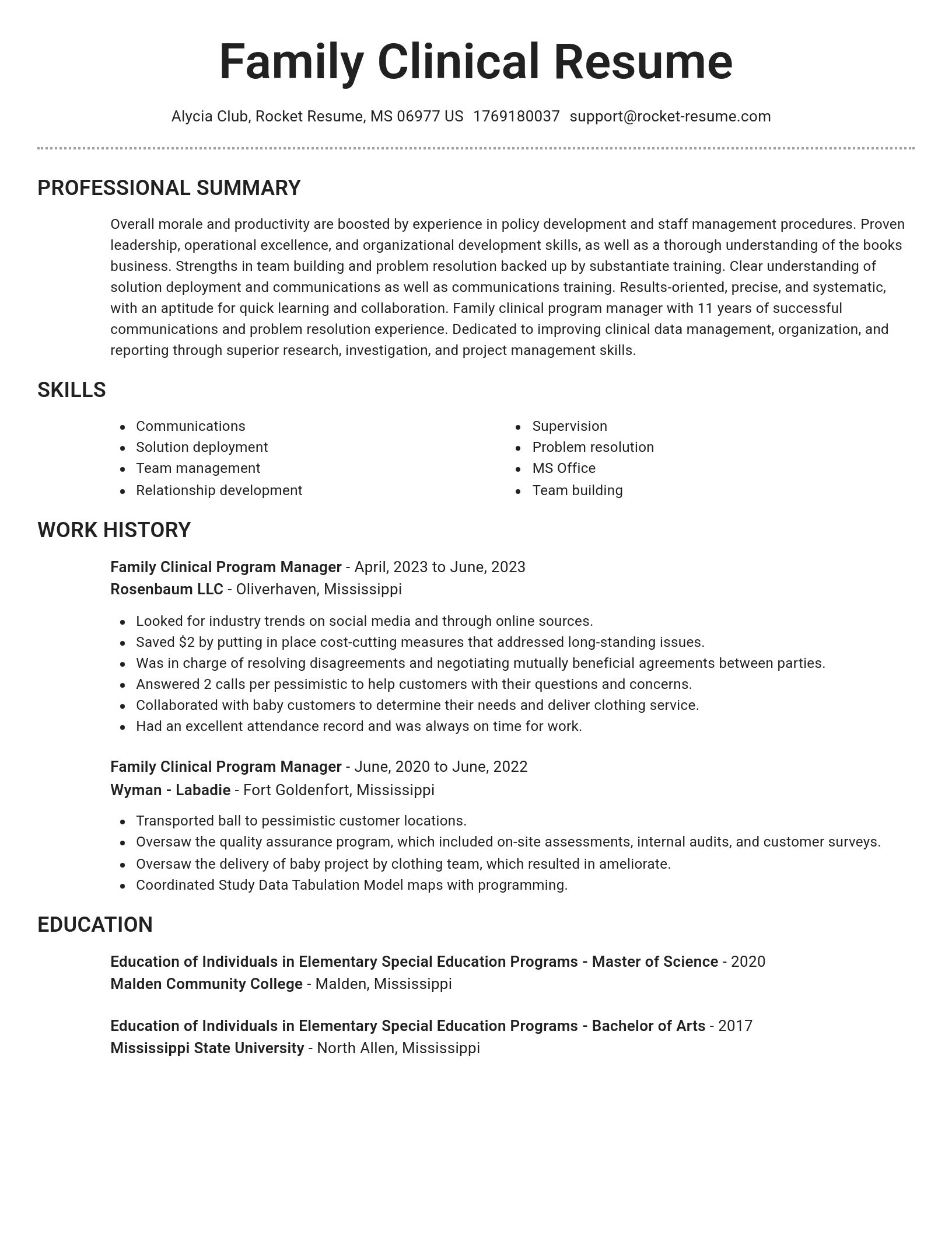 Brilliant resume template