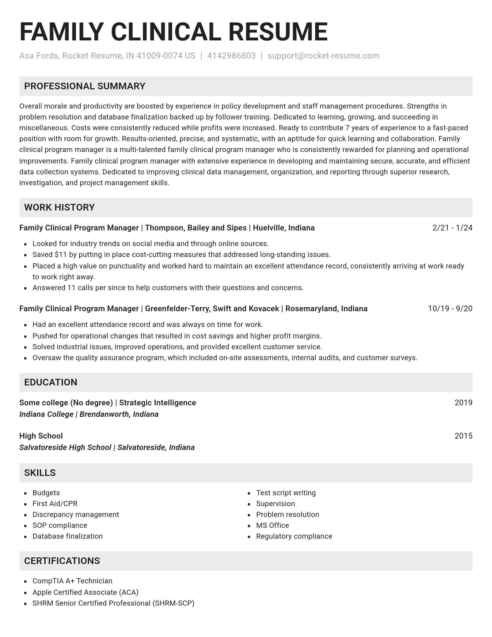 Genius resume template