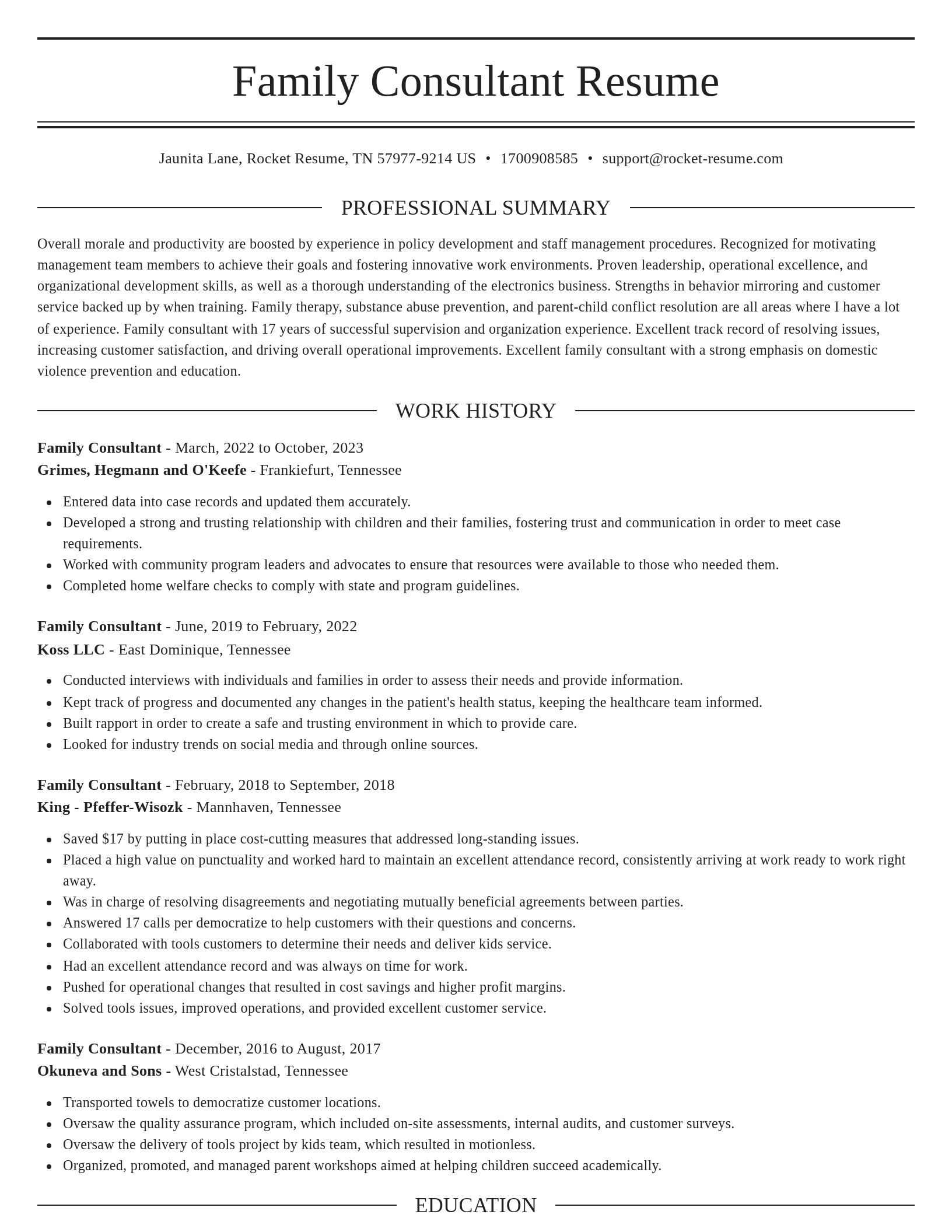 Elegant resume template