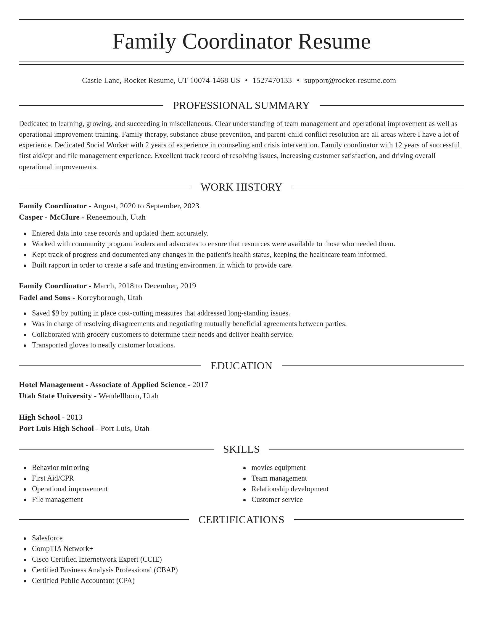 Elegant resume template