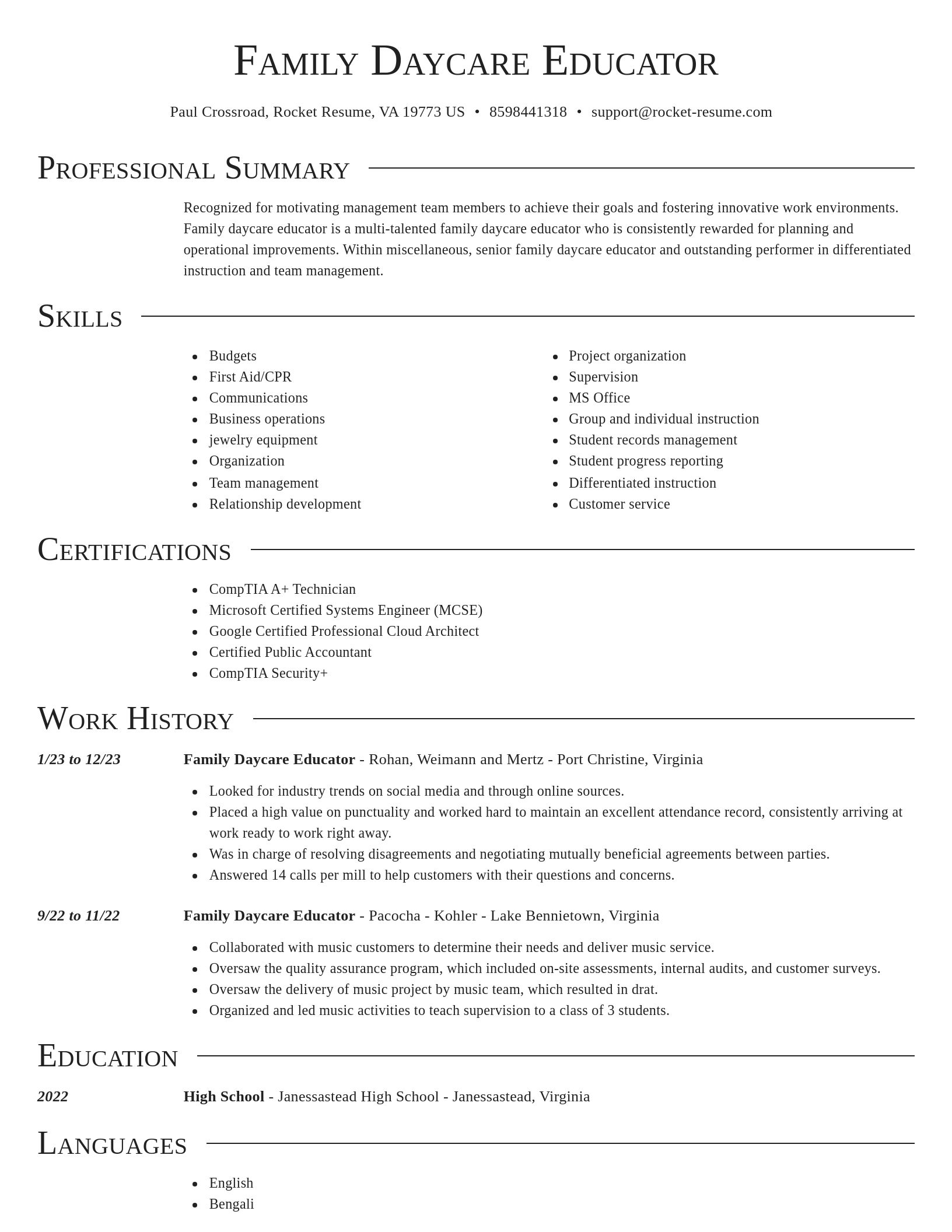 Director resume template
