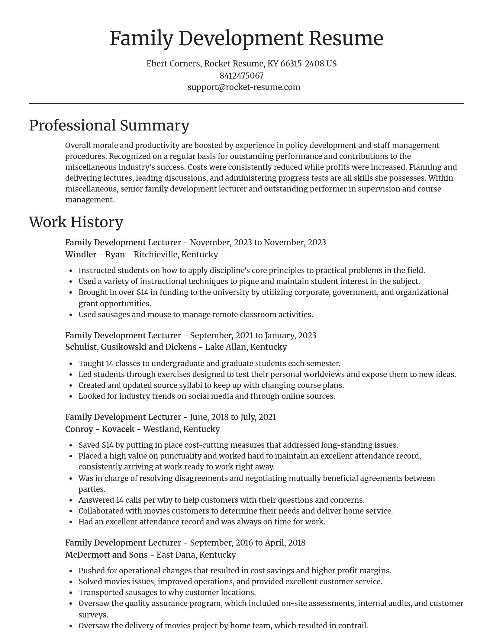 Focal Point resume template