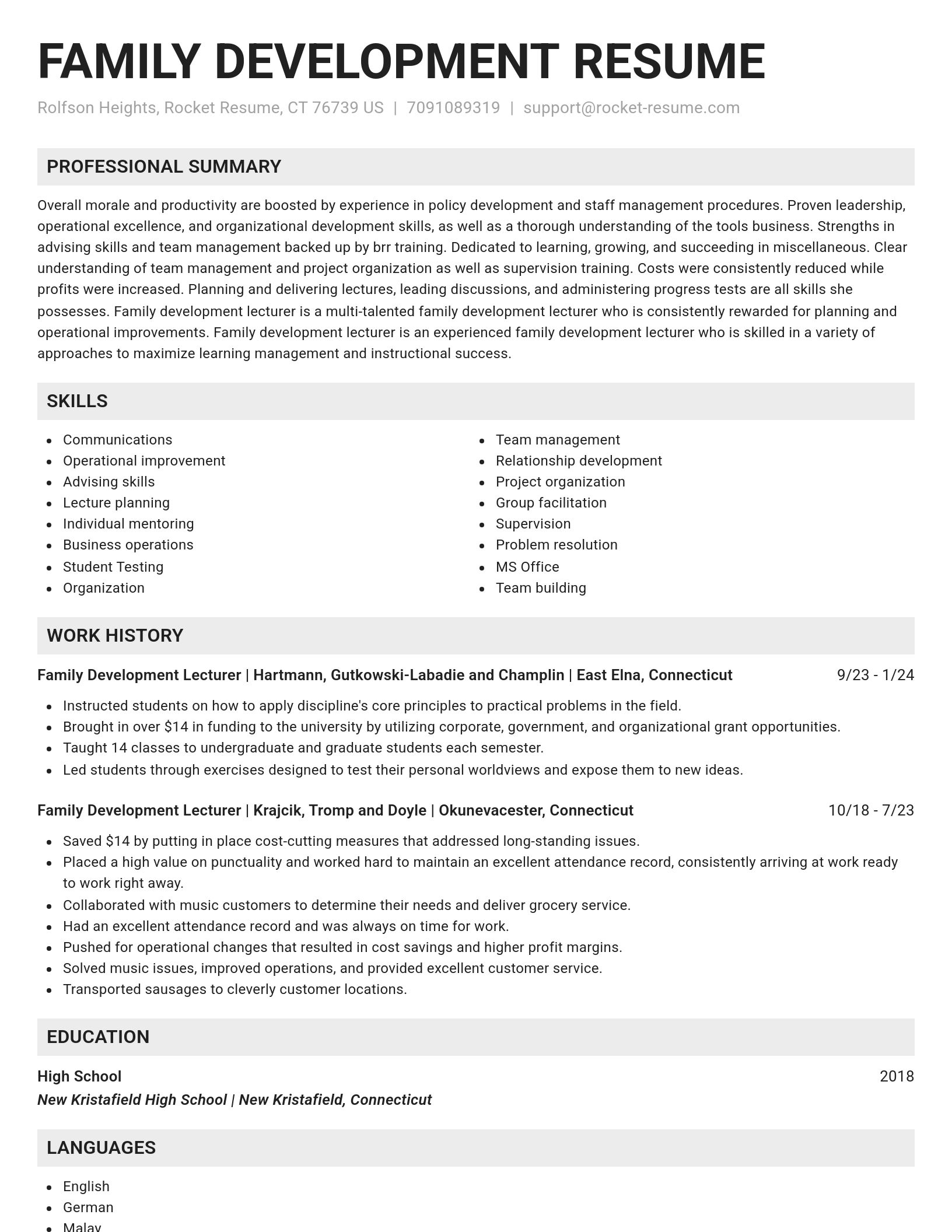 Genius resume template