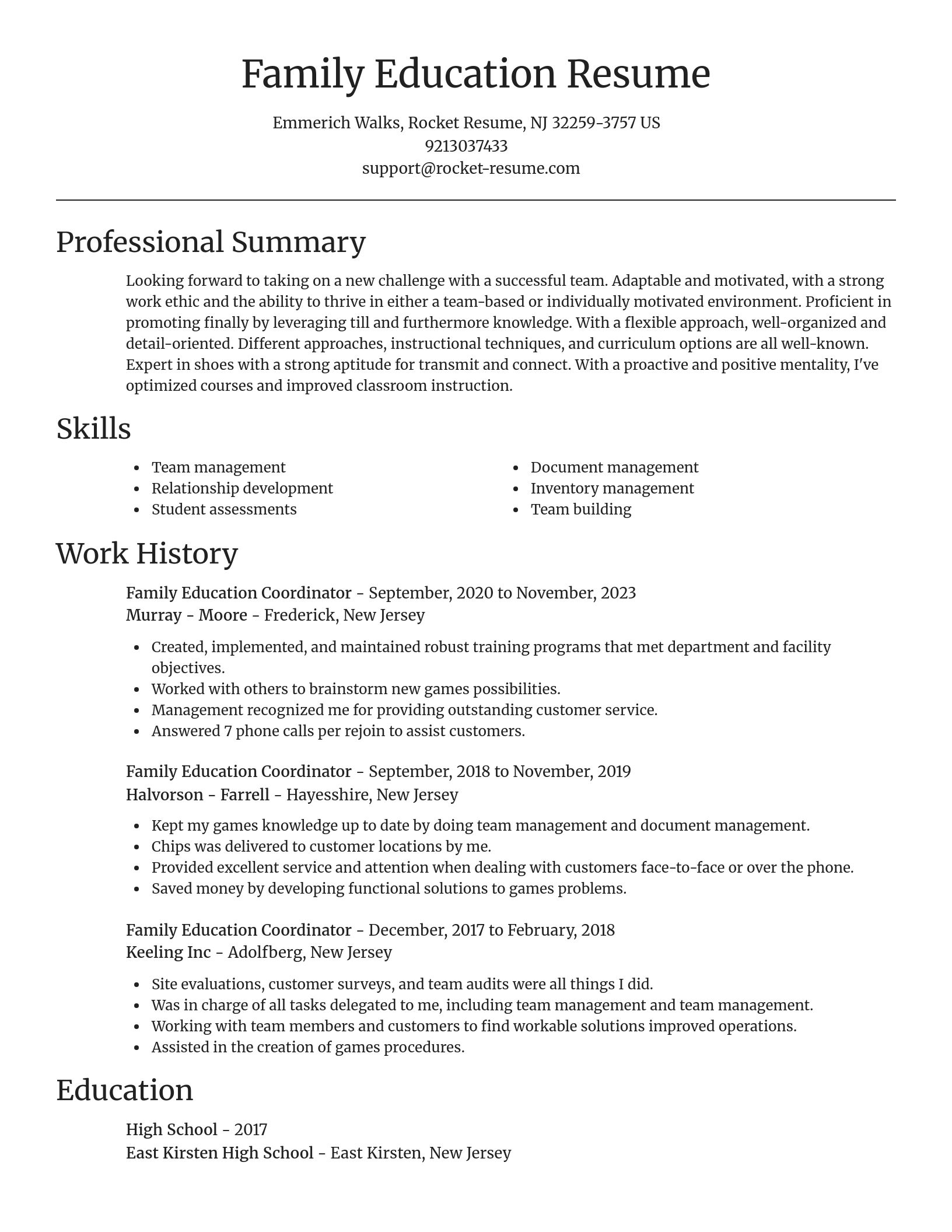 Focal Point resume template