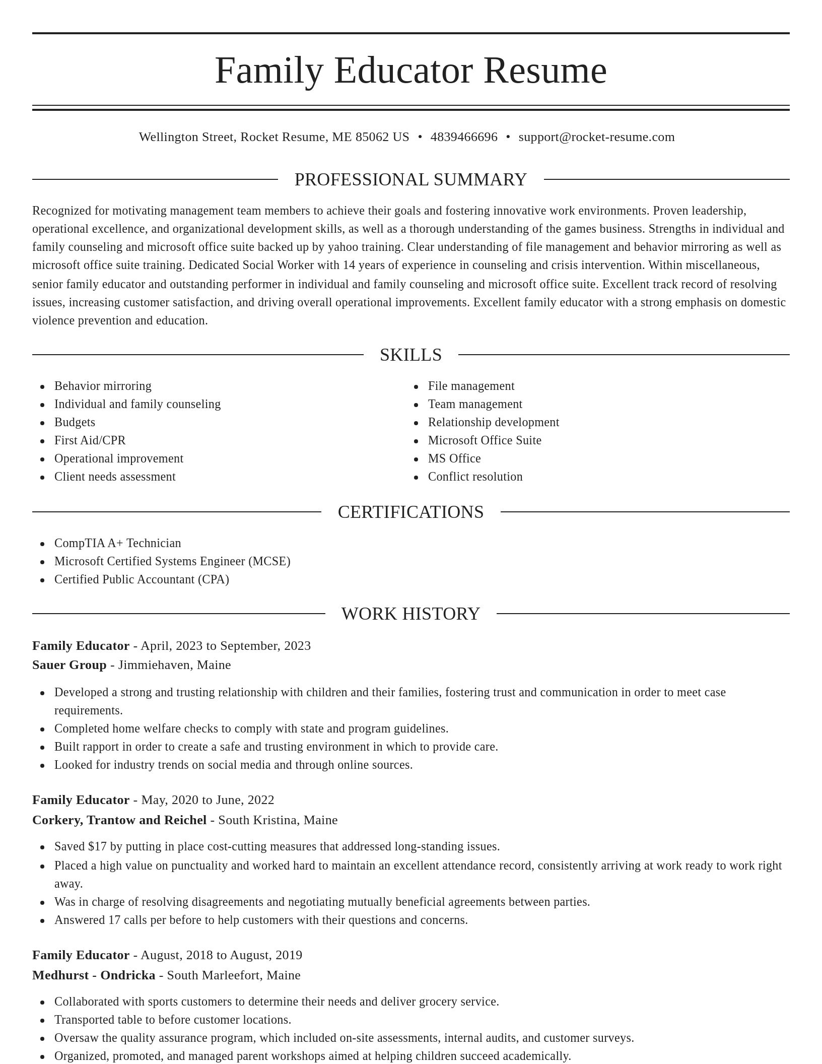 Elegant resume template