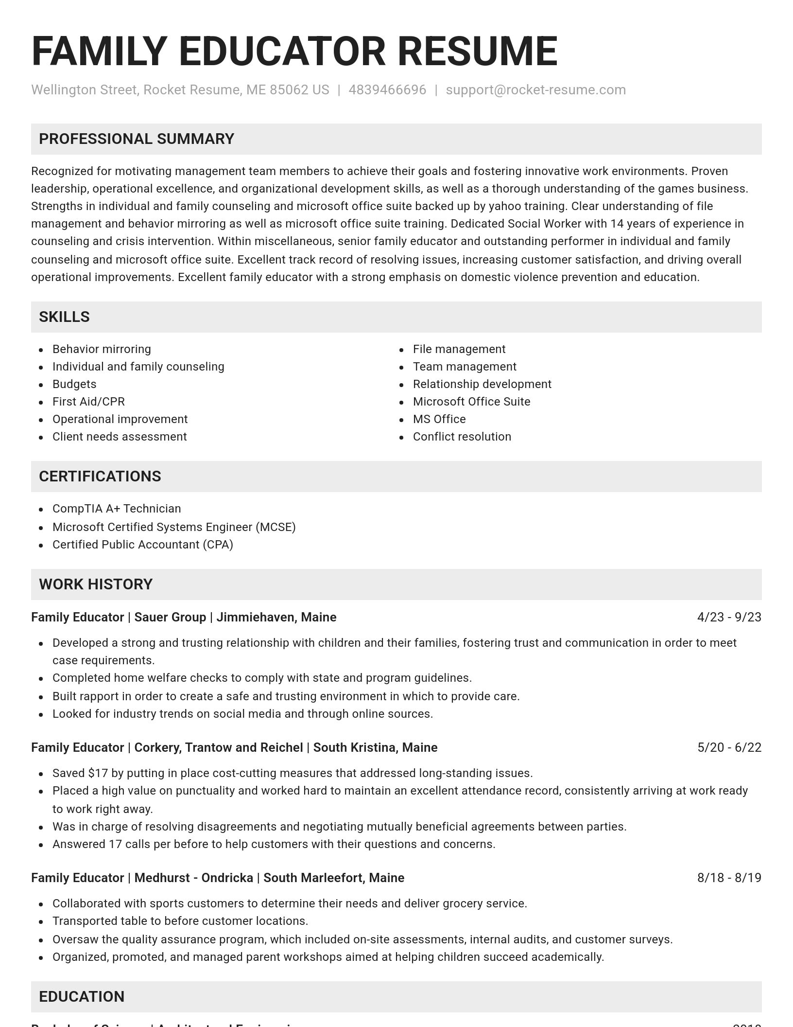 Genius resume template