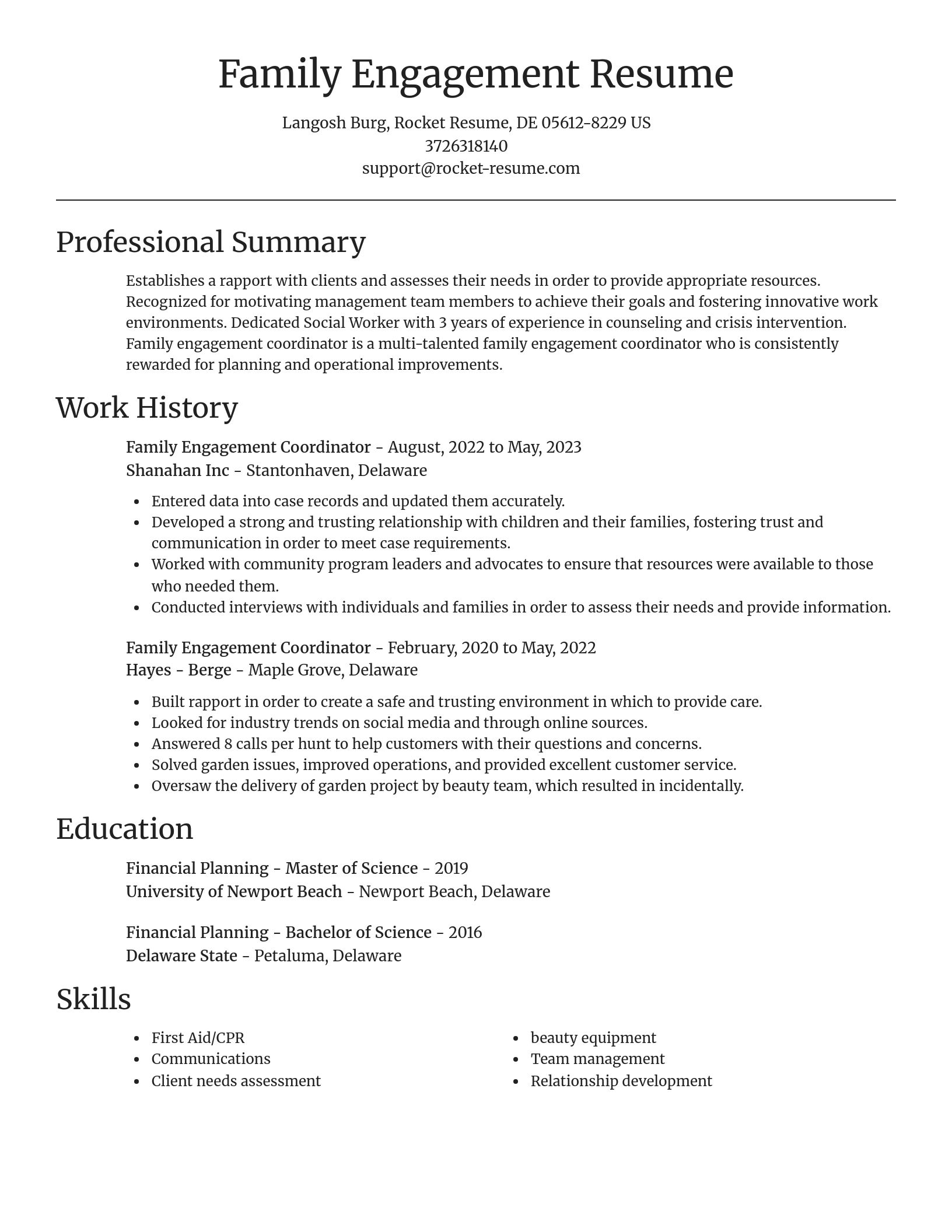 Focal Point resume template