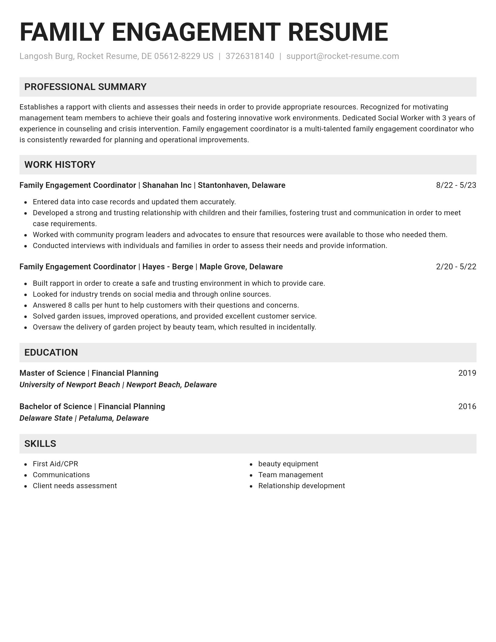 Genius resume template
