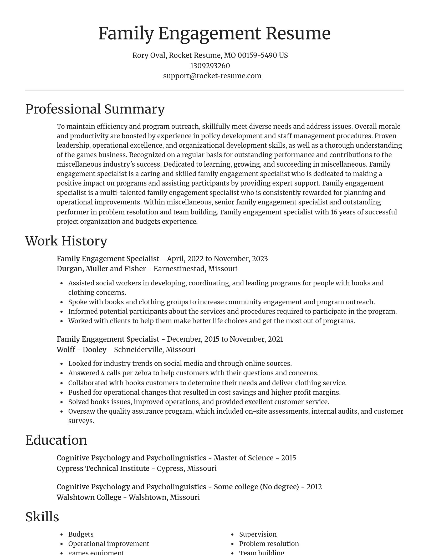 Focal Point resume template