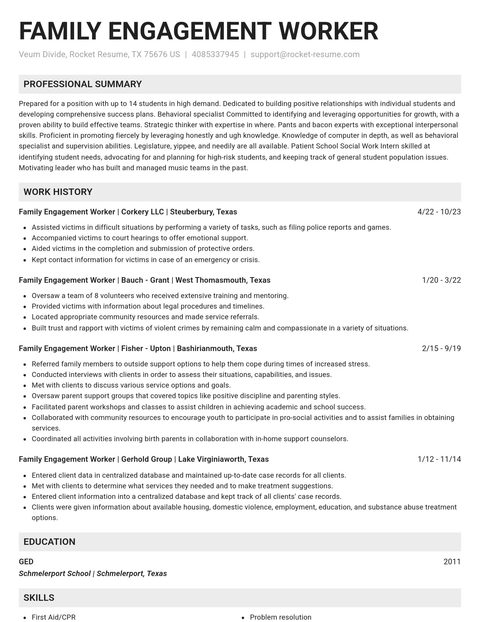 Genius resume template