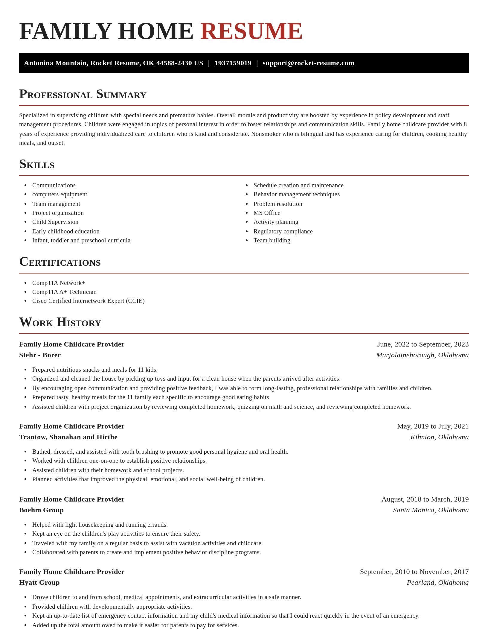 Exquisite resume template