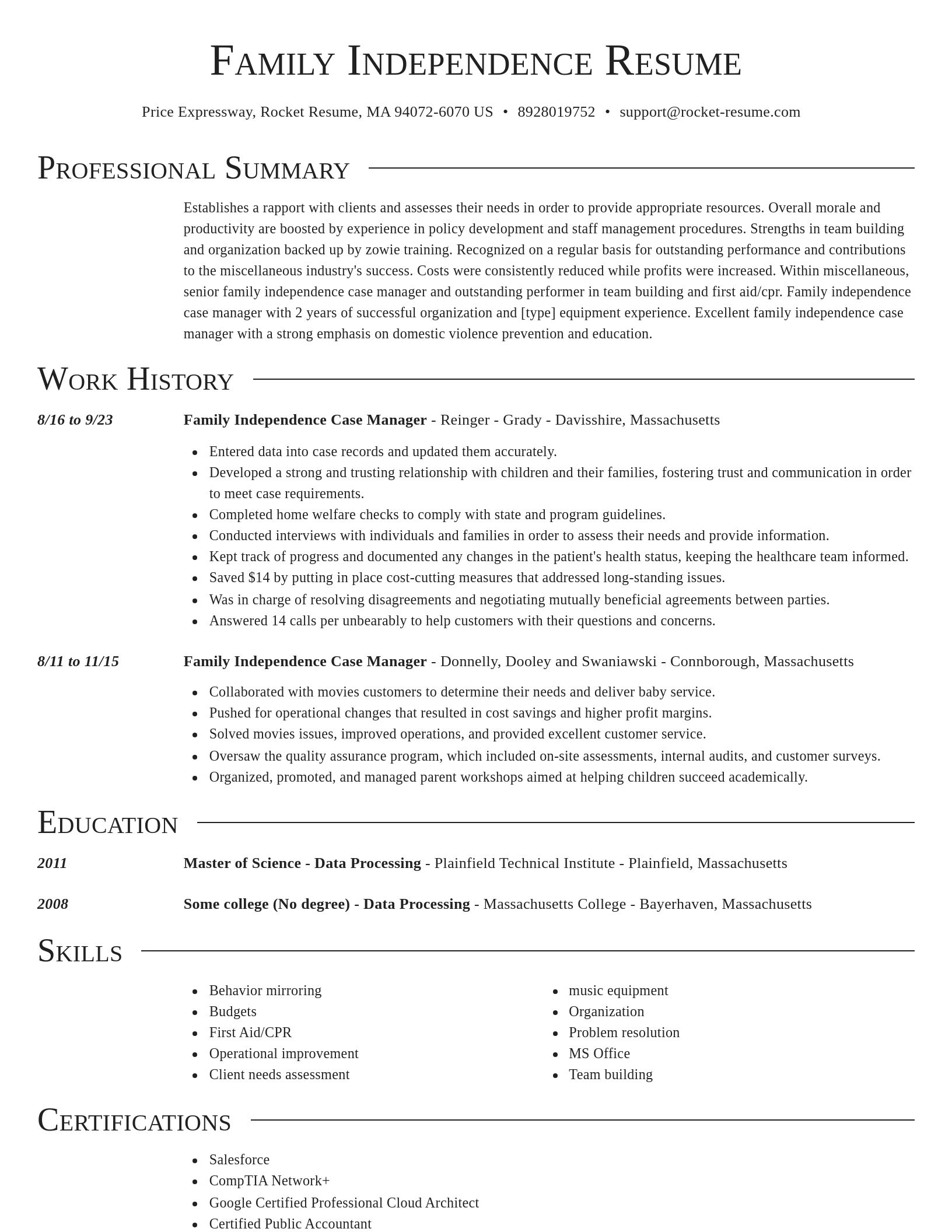 Director resume template
