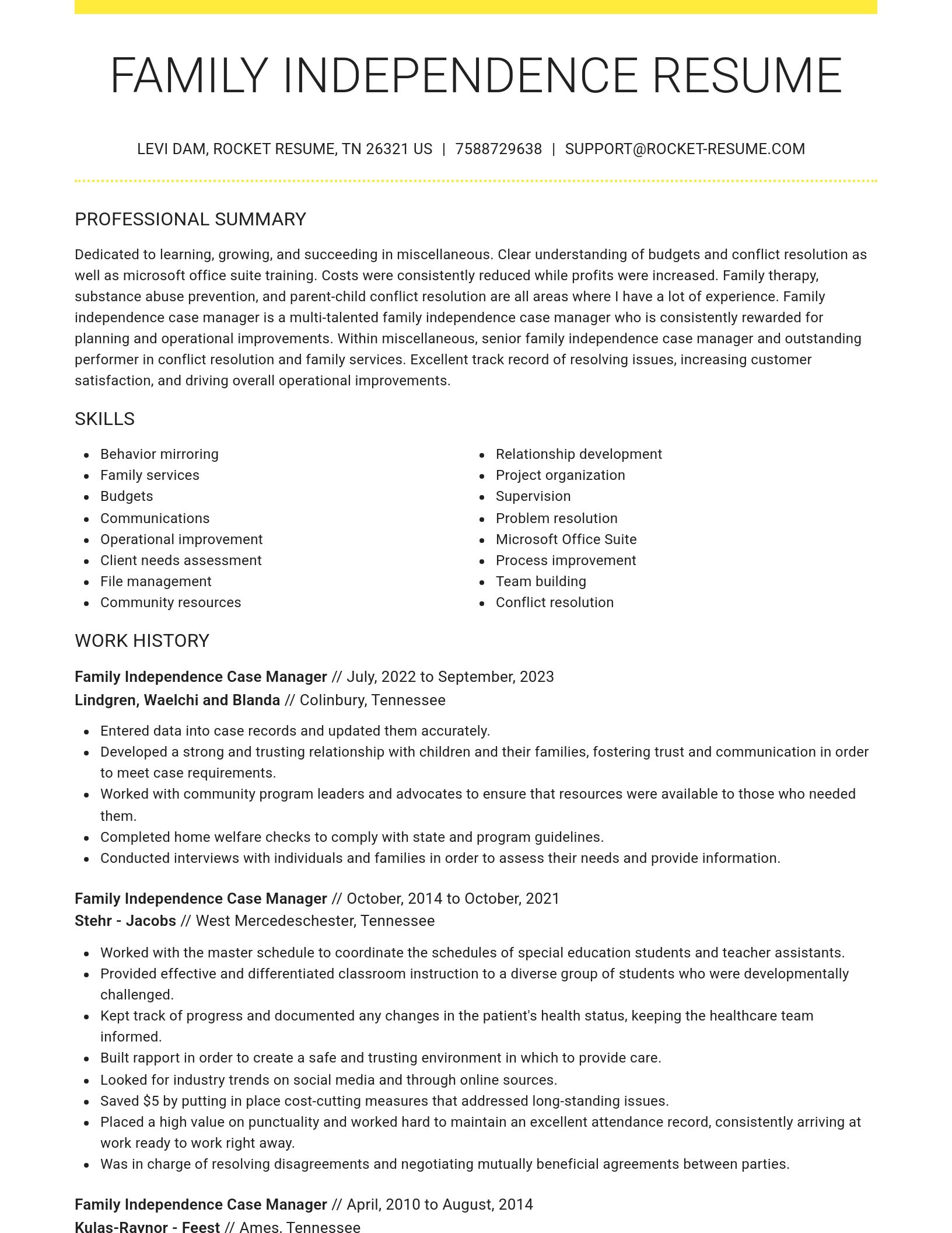 Grand resume template