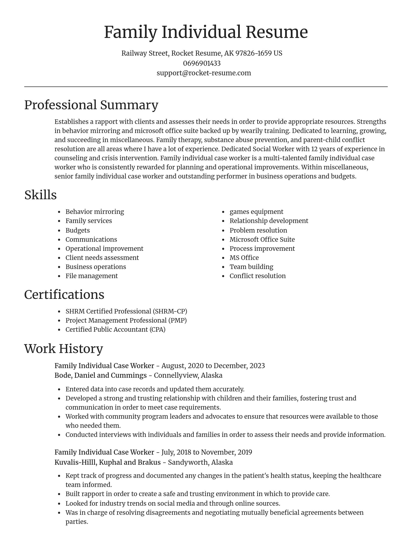 Focal Point resume template