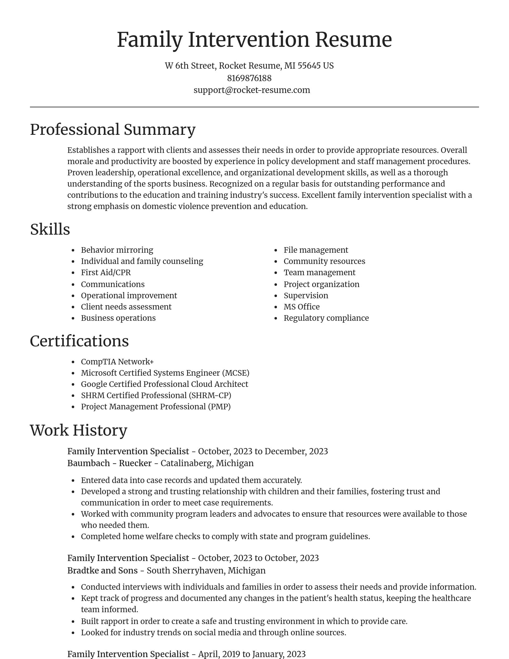 Focal Point resume template