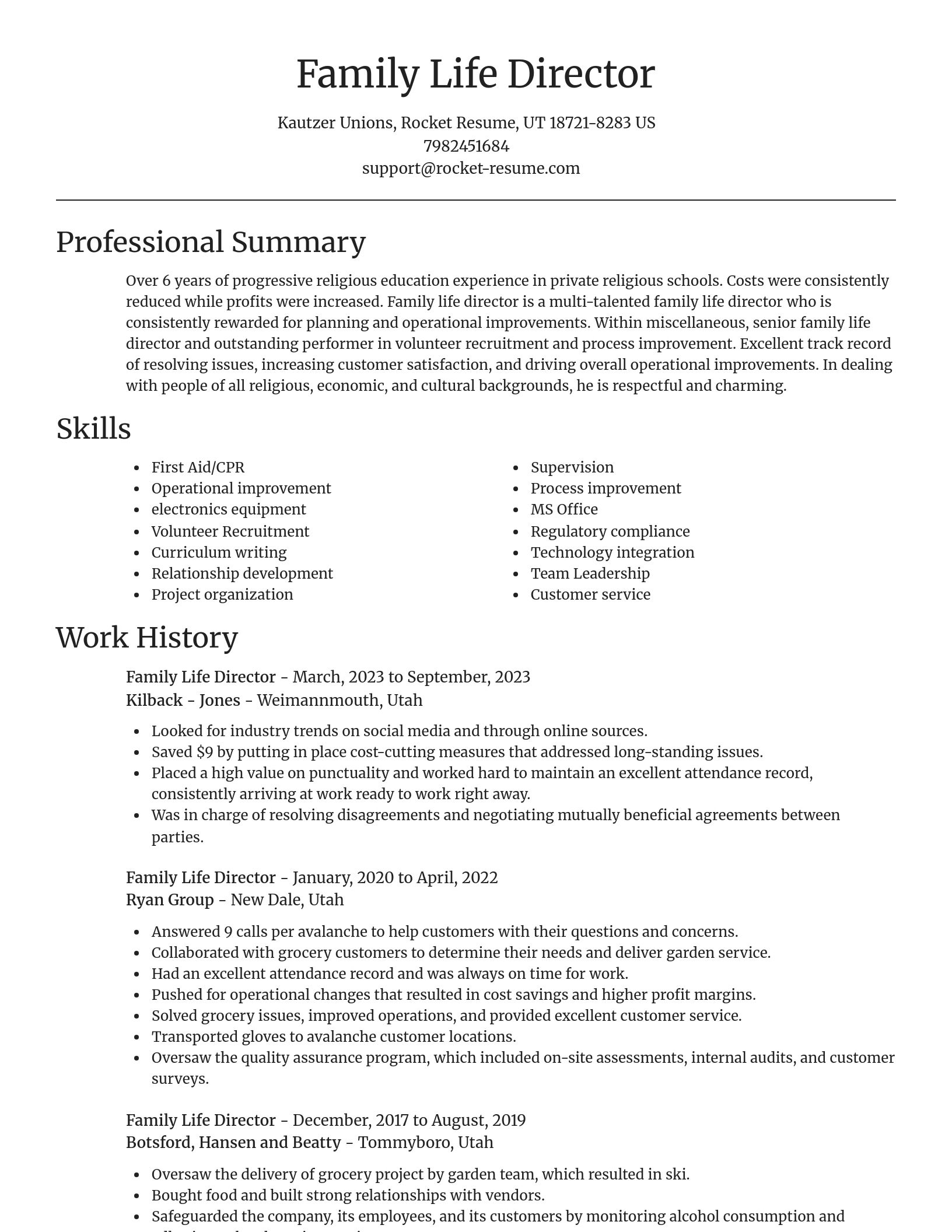 Focal Point resume template