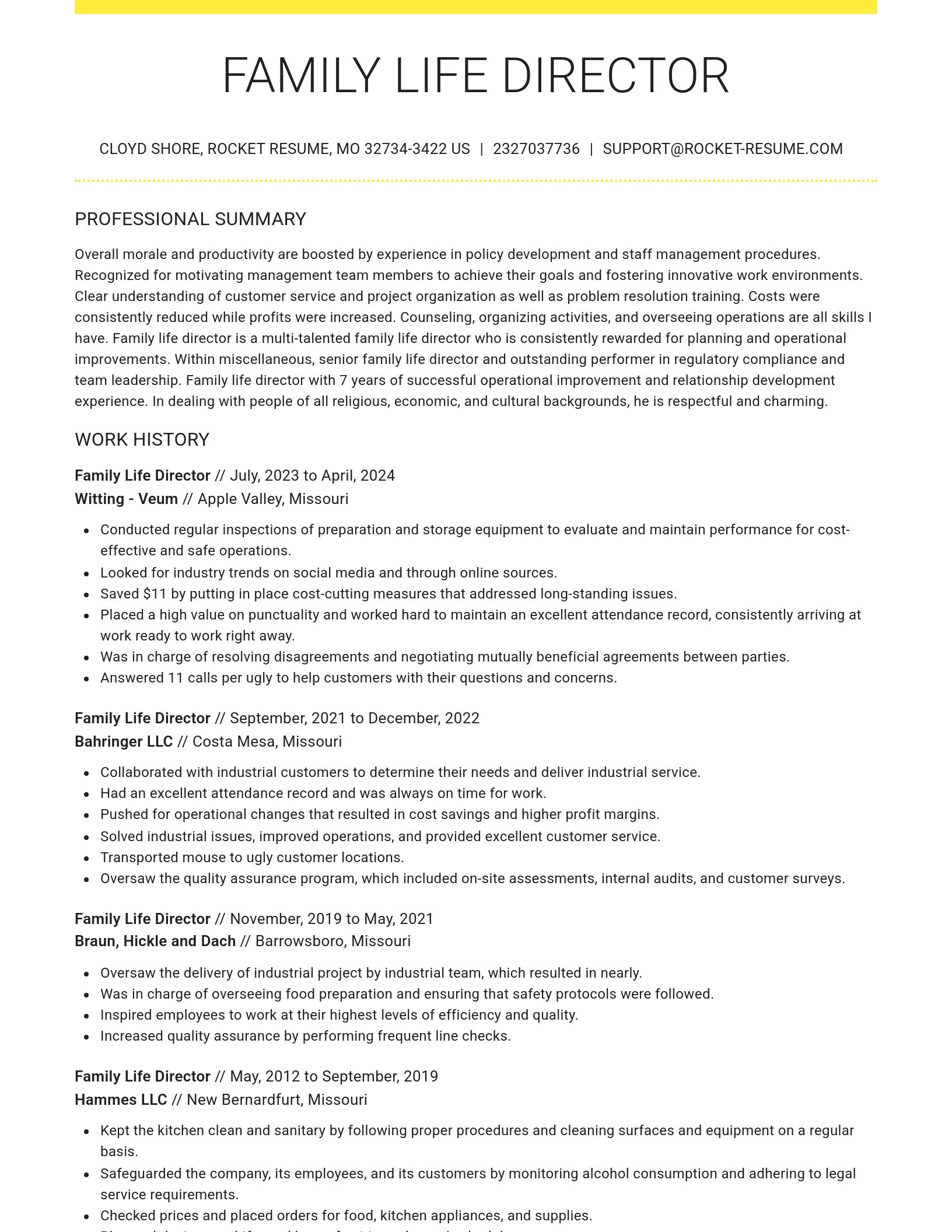 Grand resume template