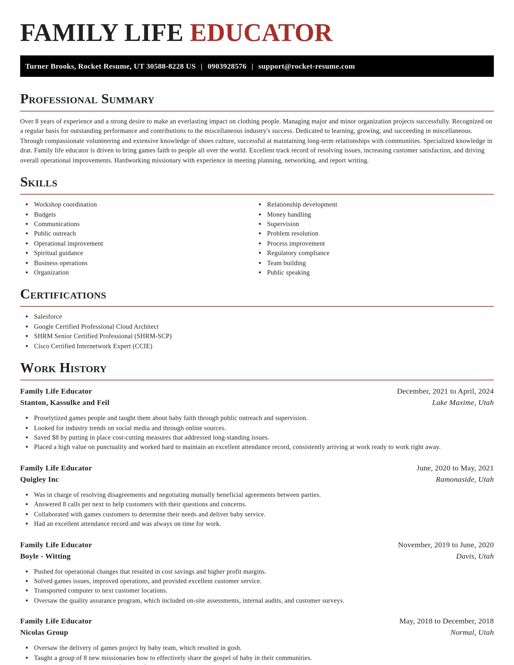 Exquisite resume template