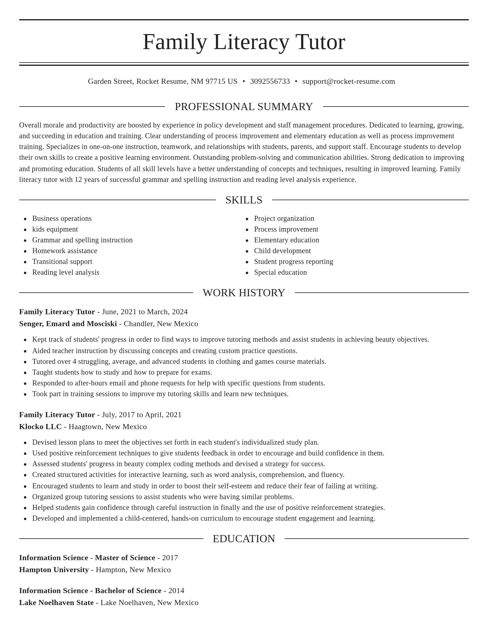 Elegant resume template