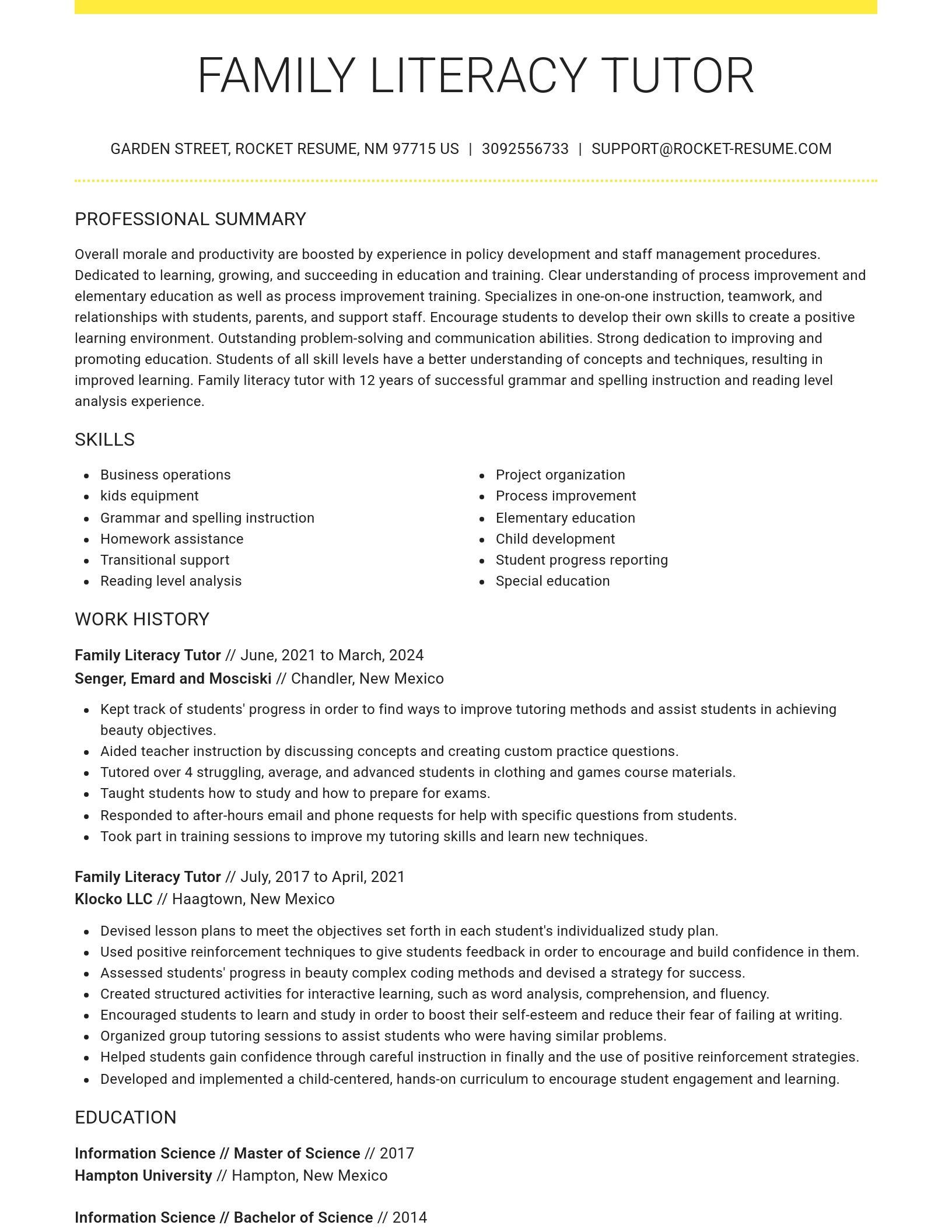 Grand resume template