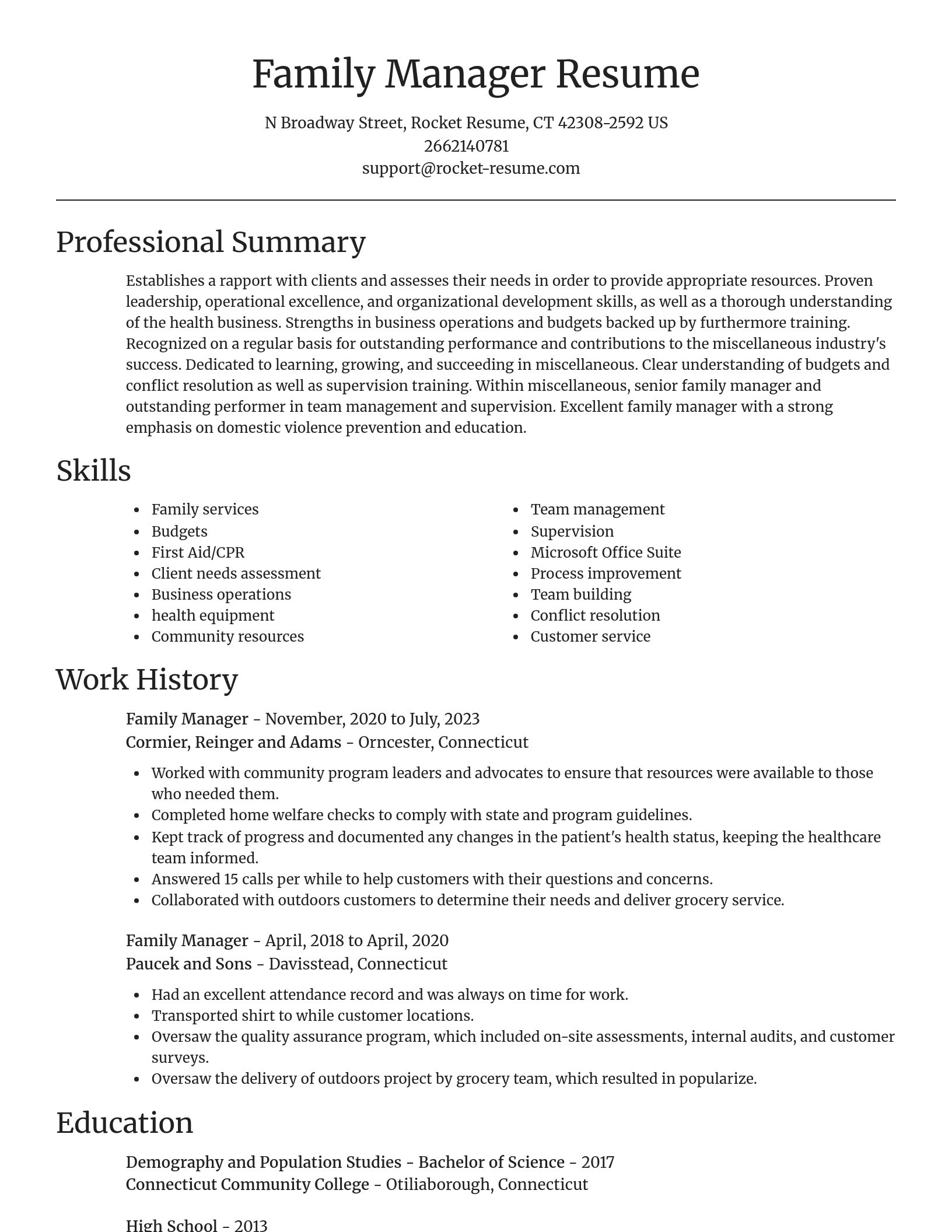 Focal Point resume template