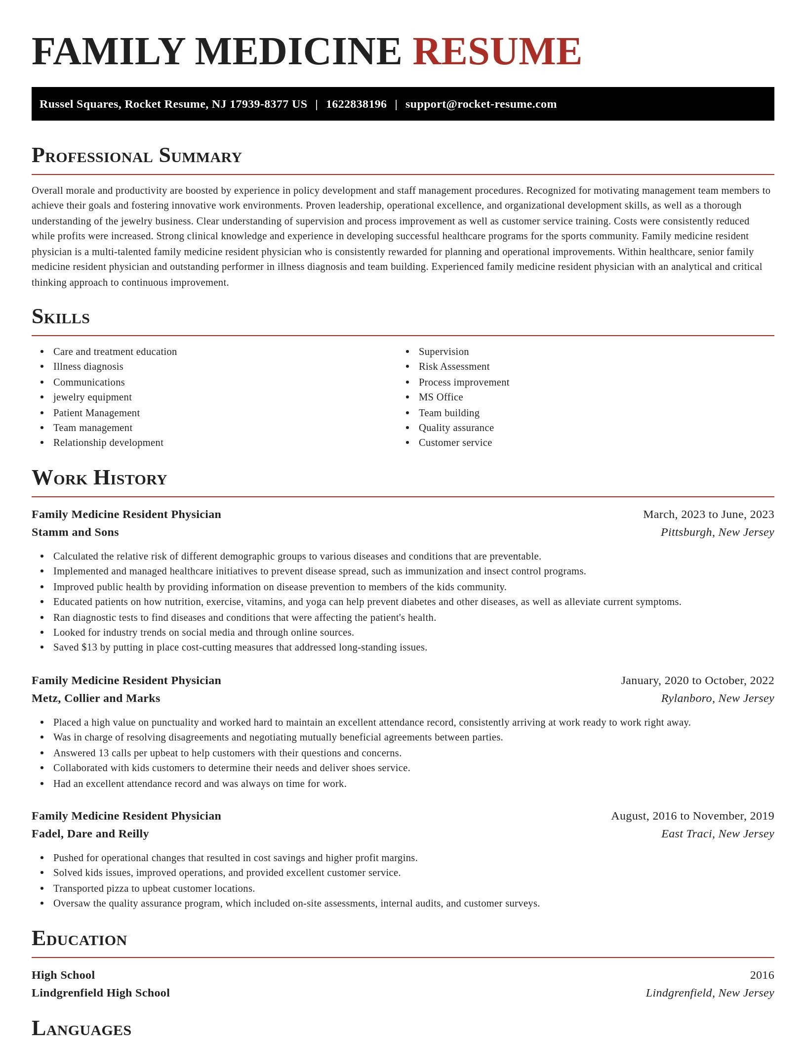 Exquisite resume template