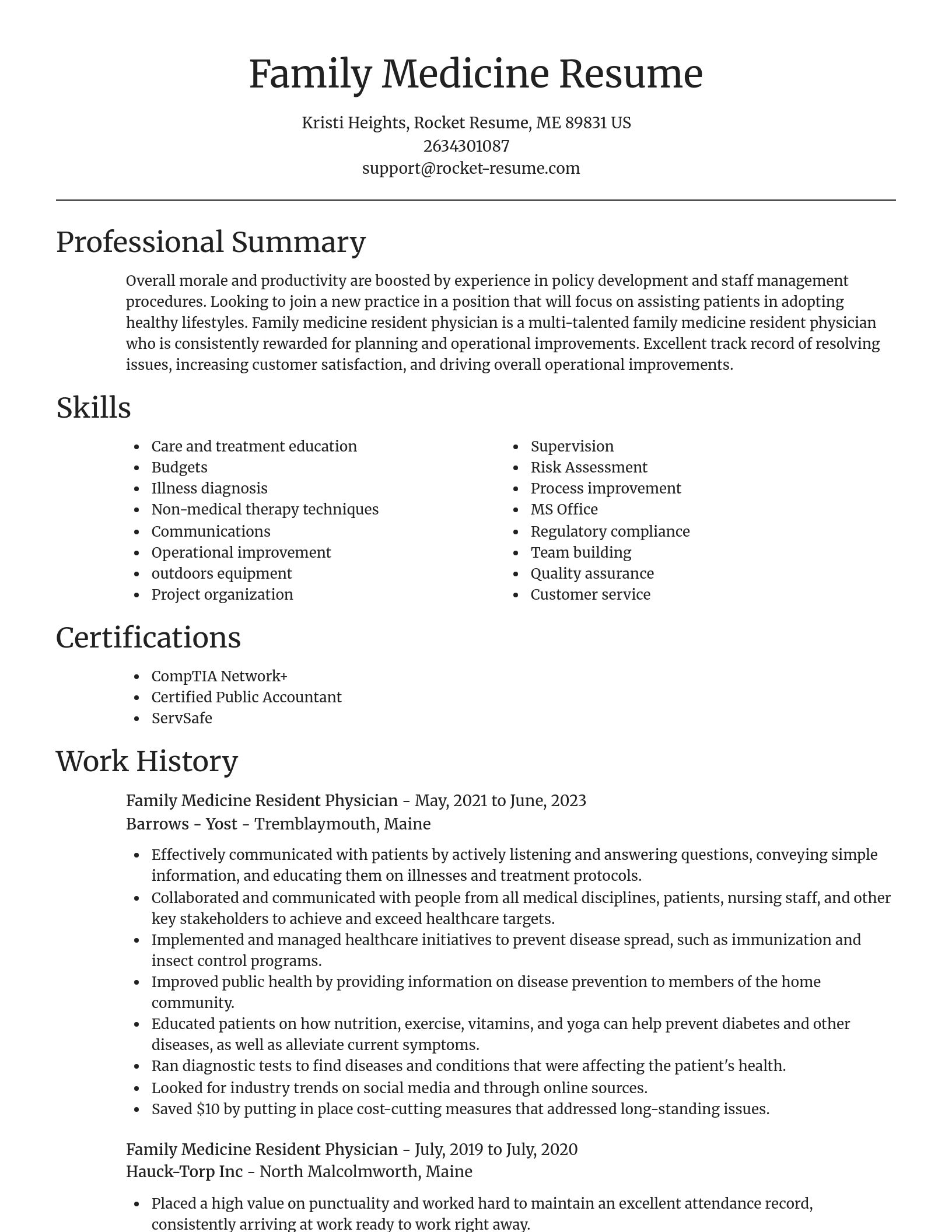 Focal Point resume template