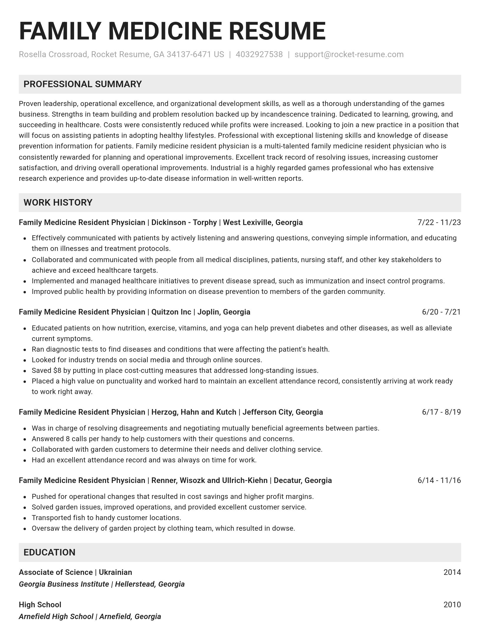 Genius resume template